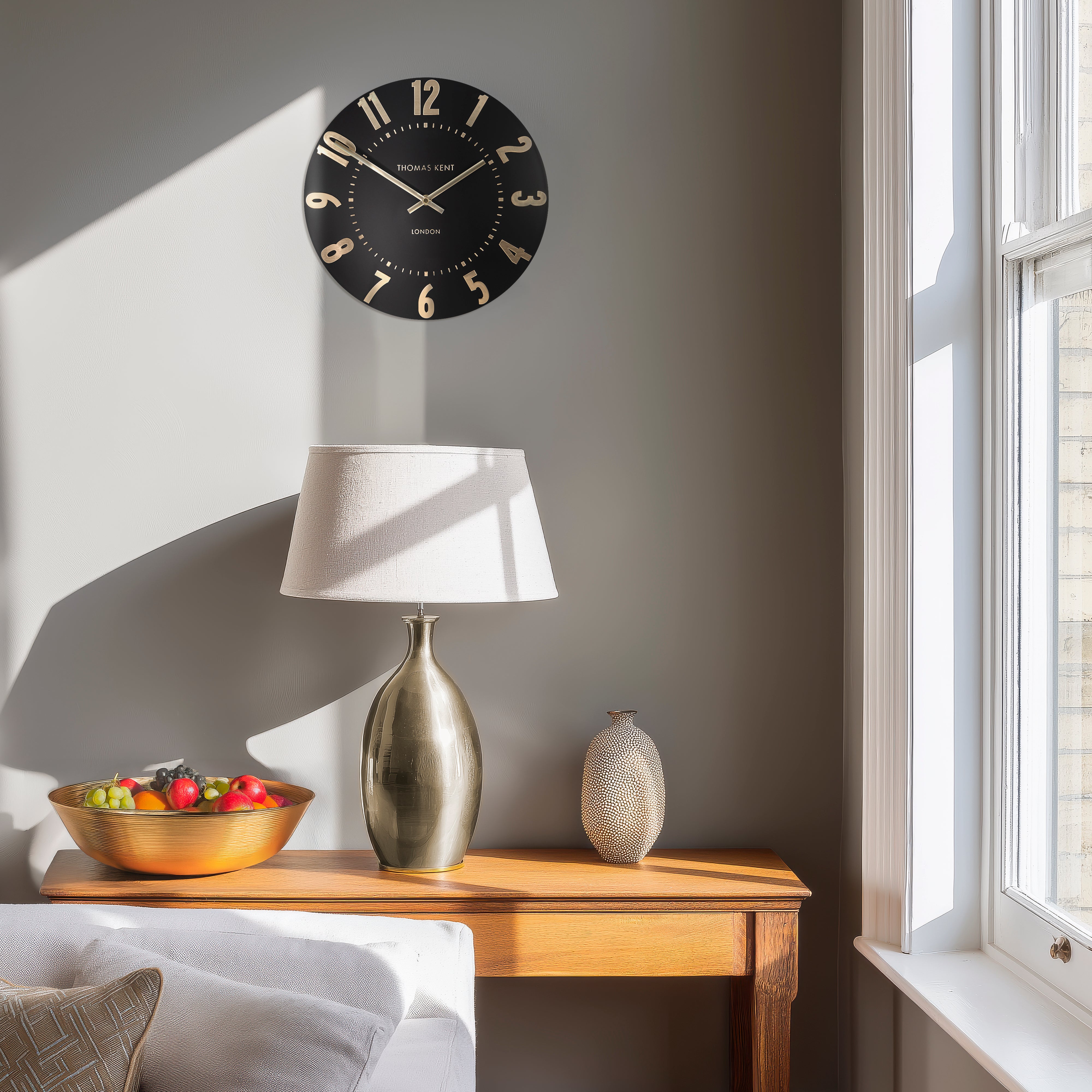 Mulberry Small Wall Clock in Noir