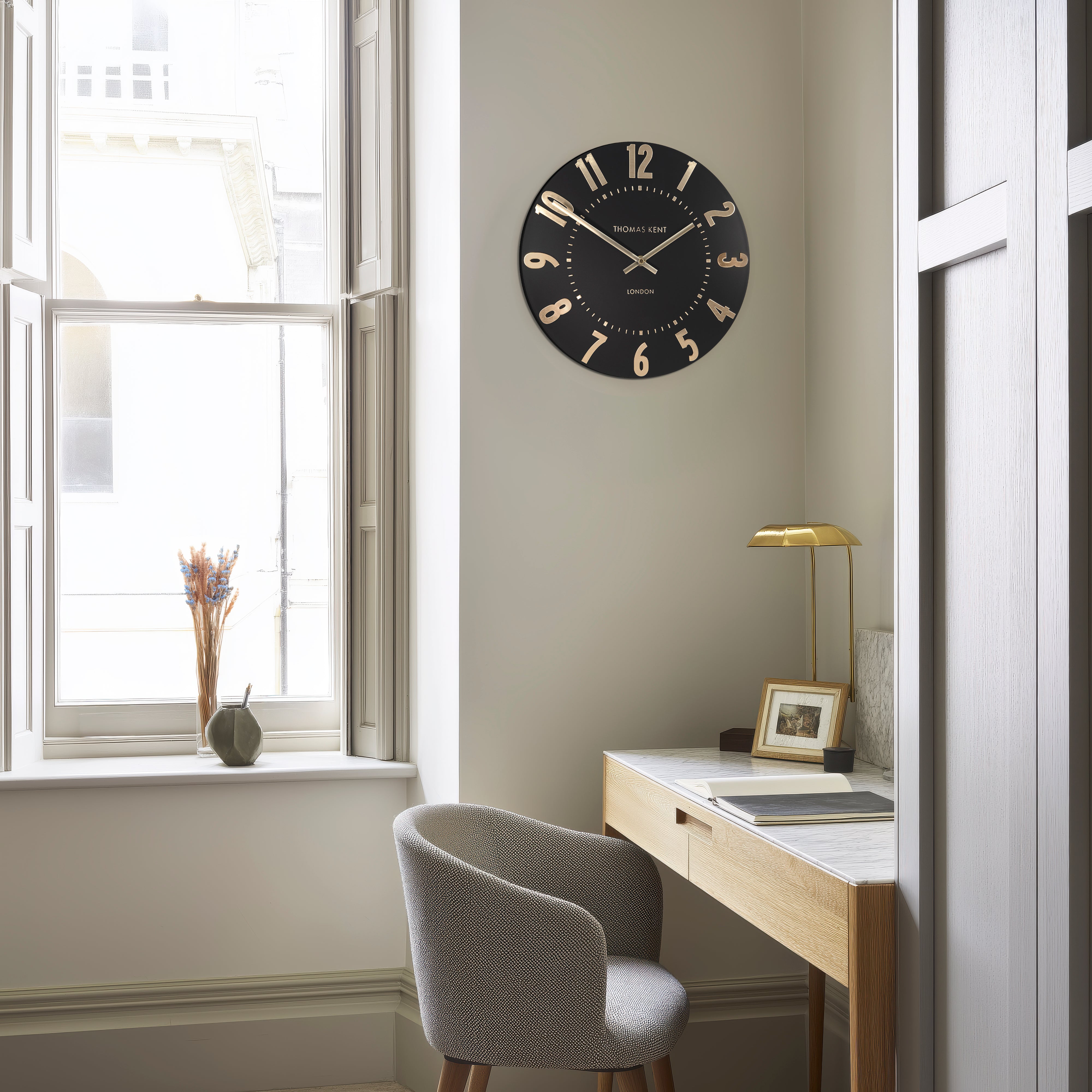 Mulberry Small Wall Clock in Noir