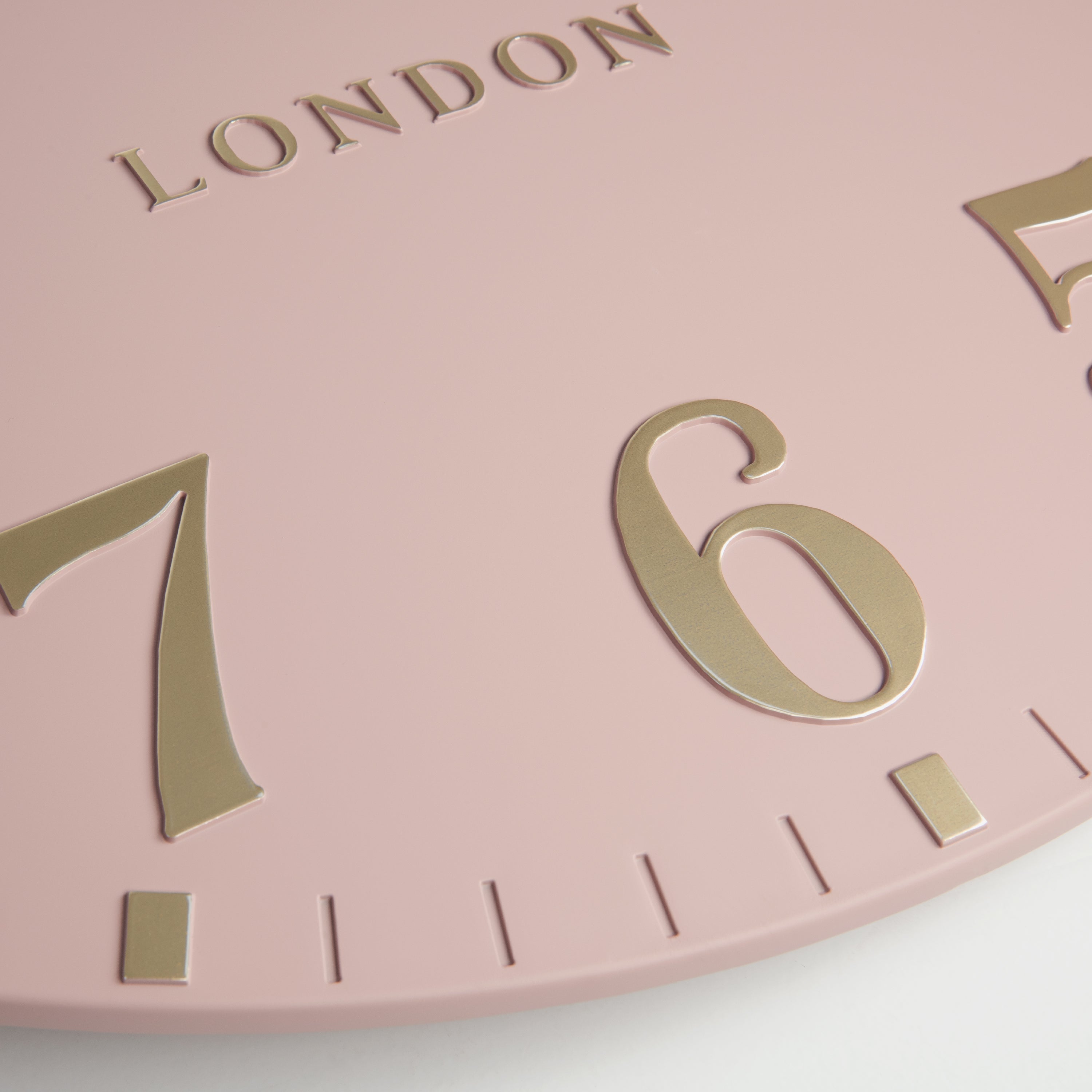 Arabic Wall Clock in Blush Pink - Blush Pink