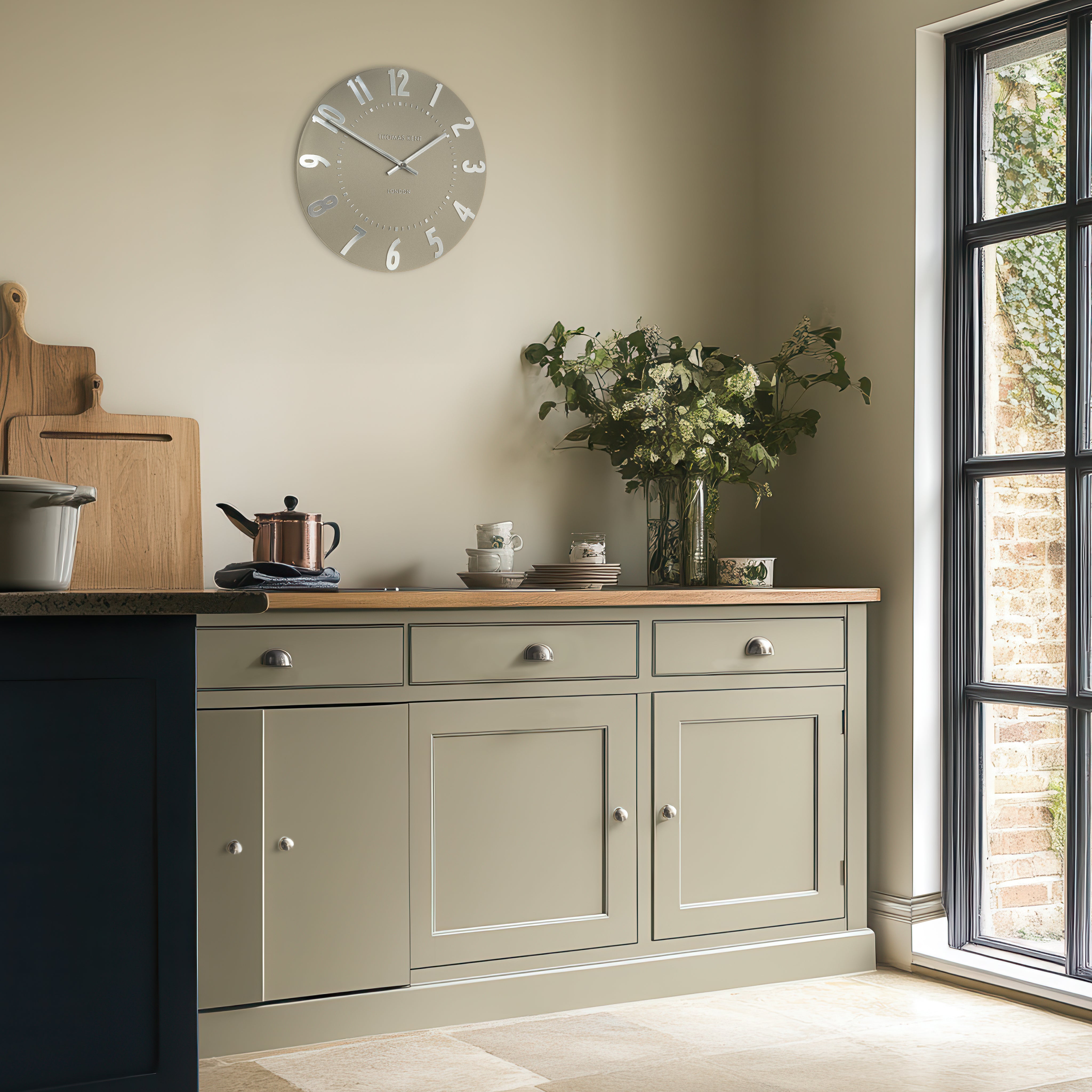 Mulberry Small Wall Clock in Mocha