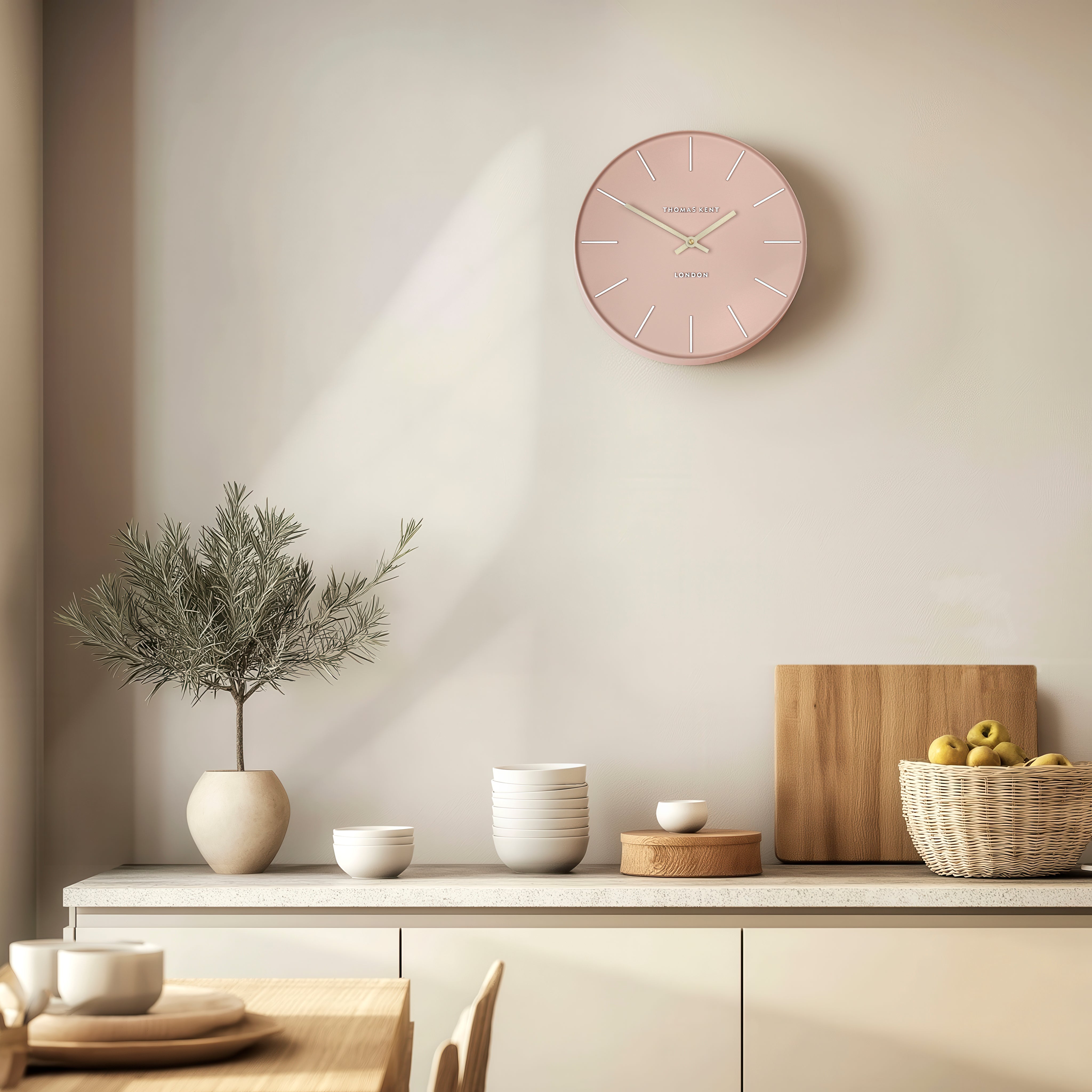 Osprey Wall Clock in Blush Pink