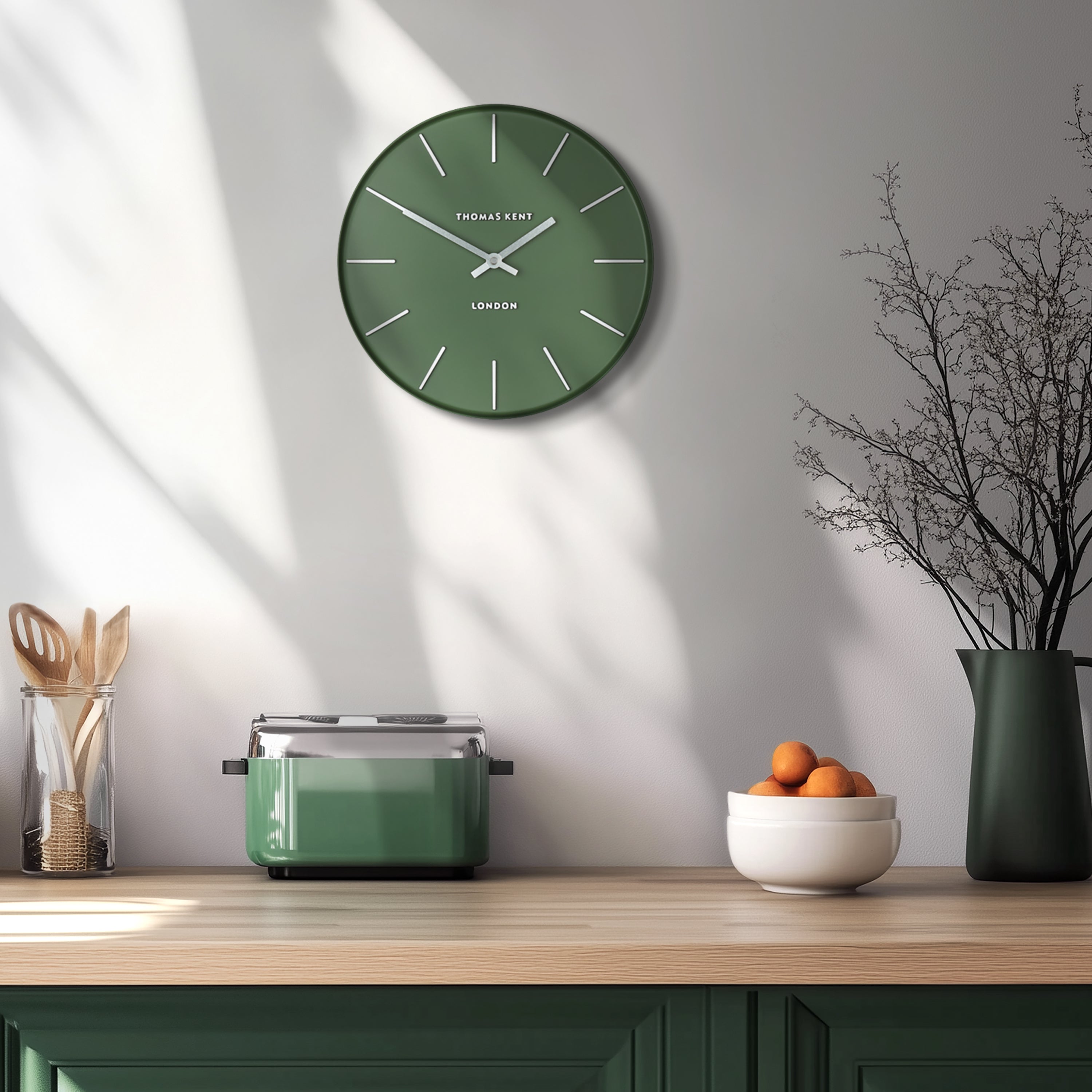Osprey Wall Clock in Forest Green