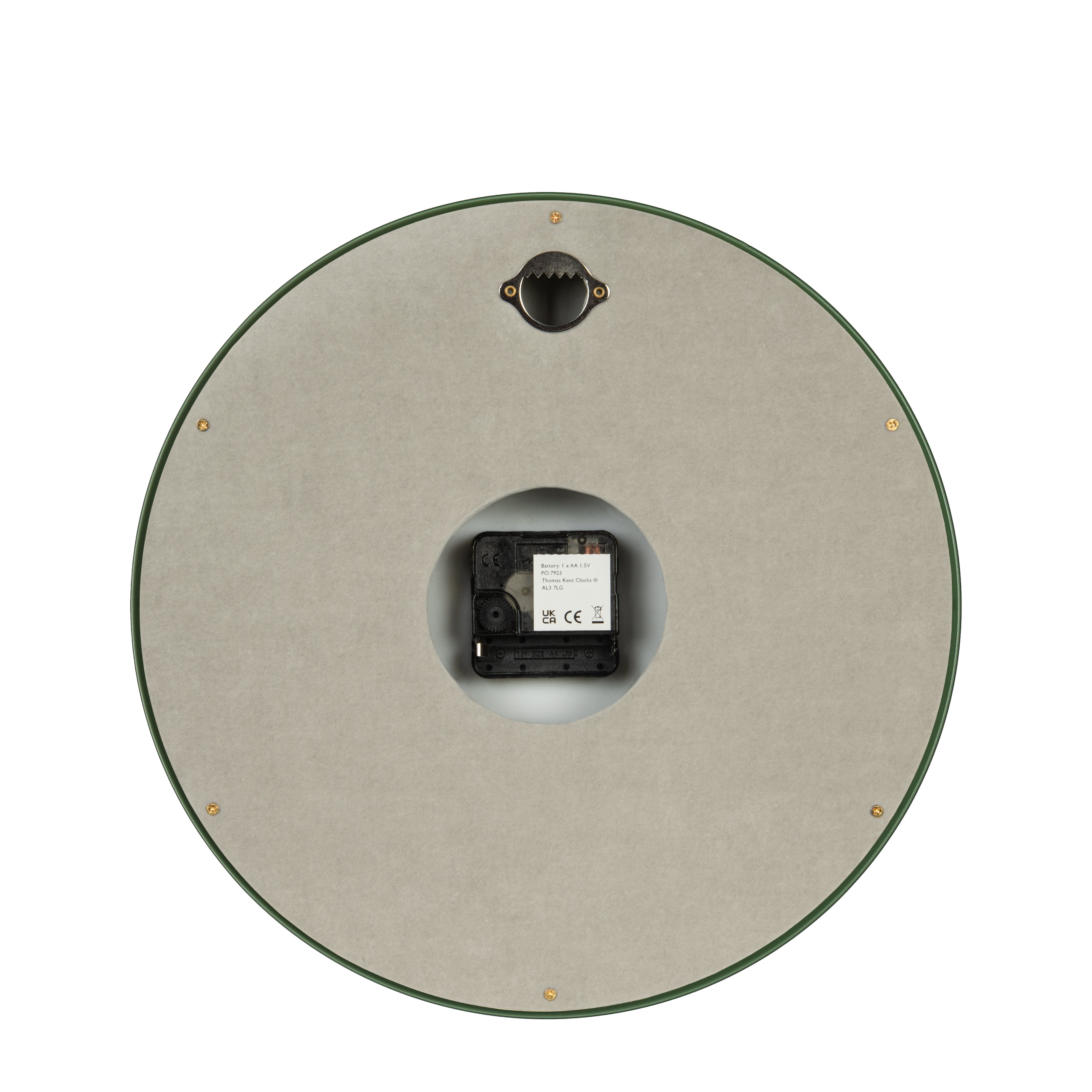 Osprey Wall Clock in Forest Green - White
