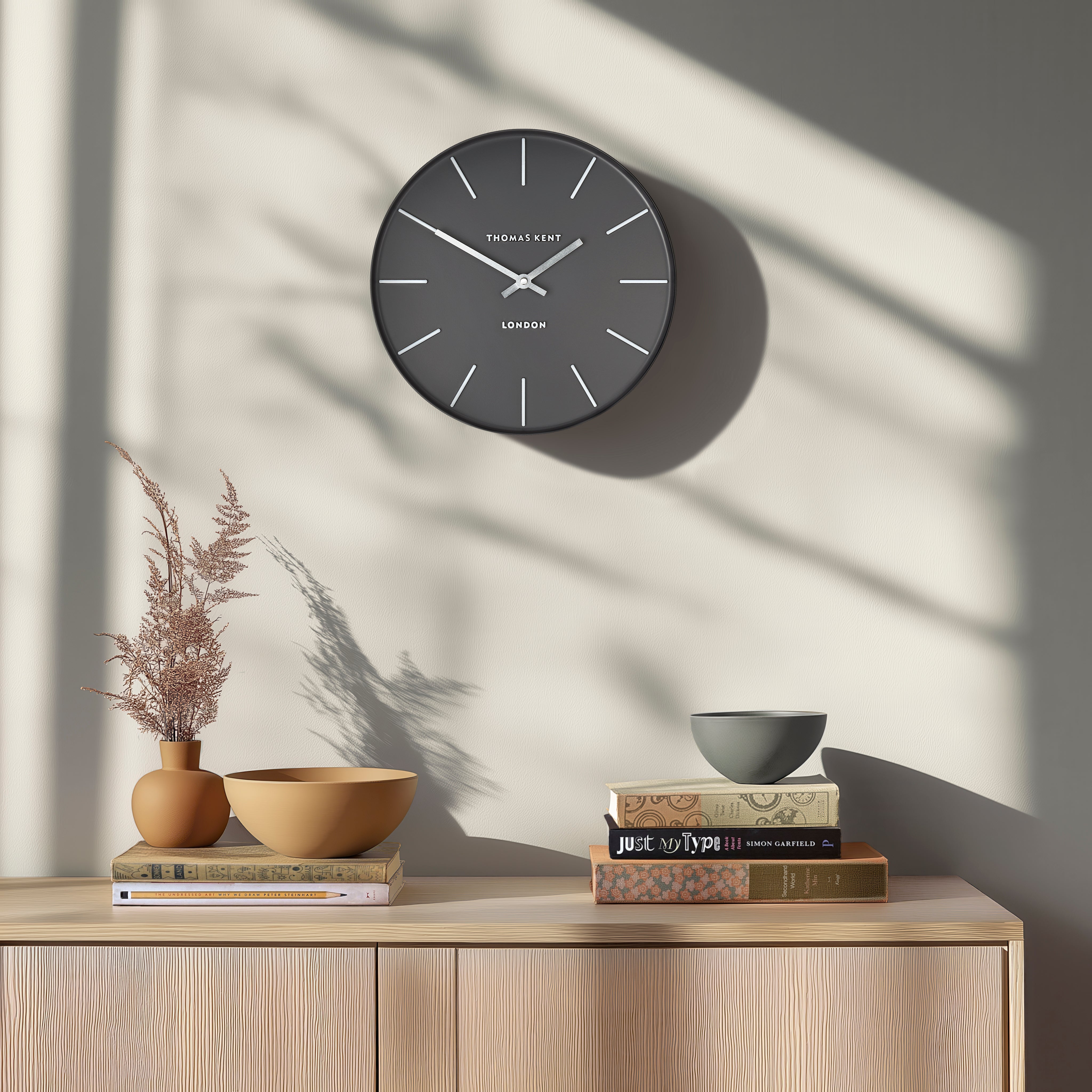 Osprey Wall Clock in Charcoal