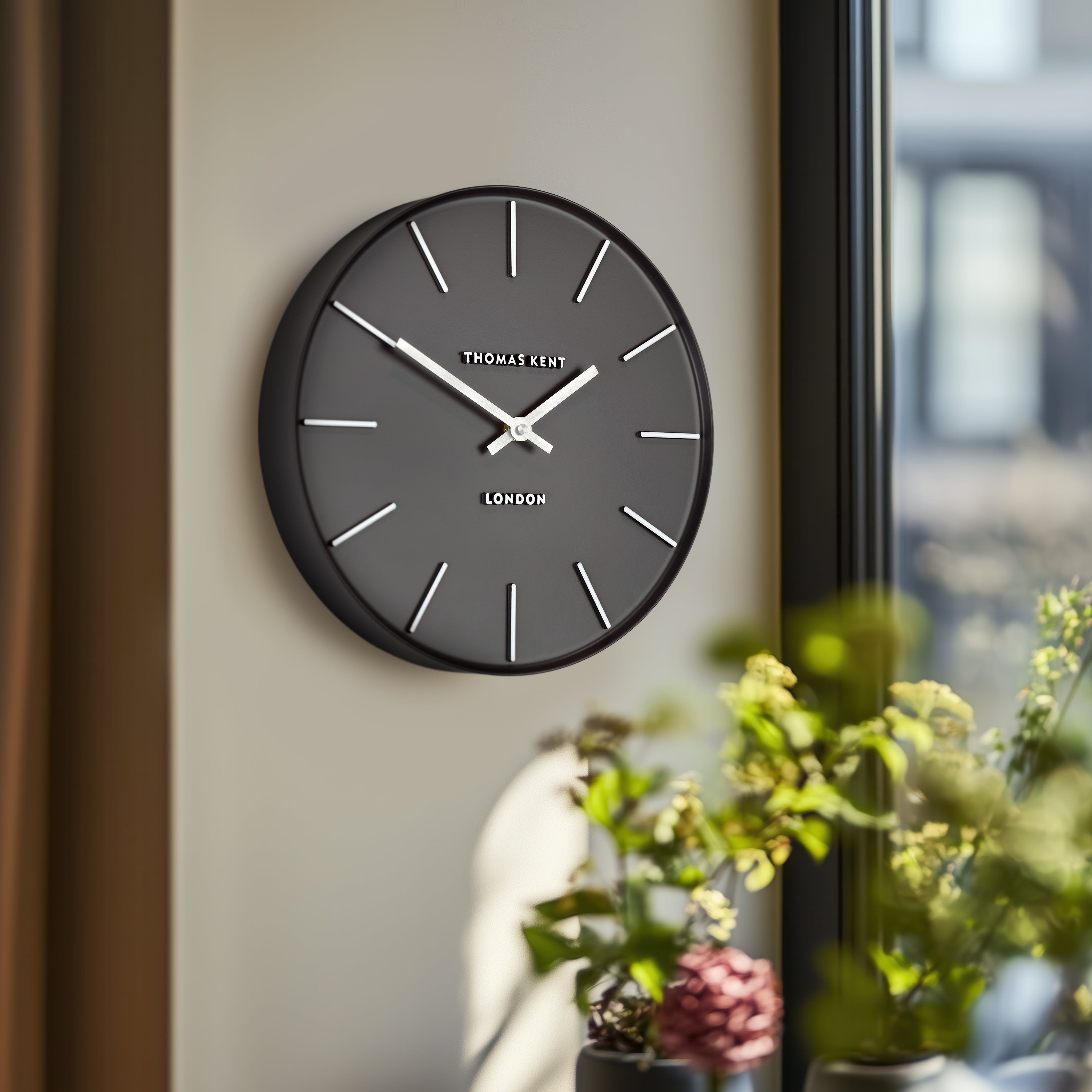 Osprey Wall Clock in Charcoal - White