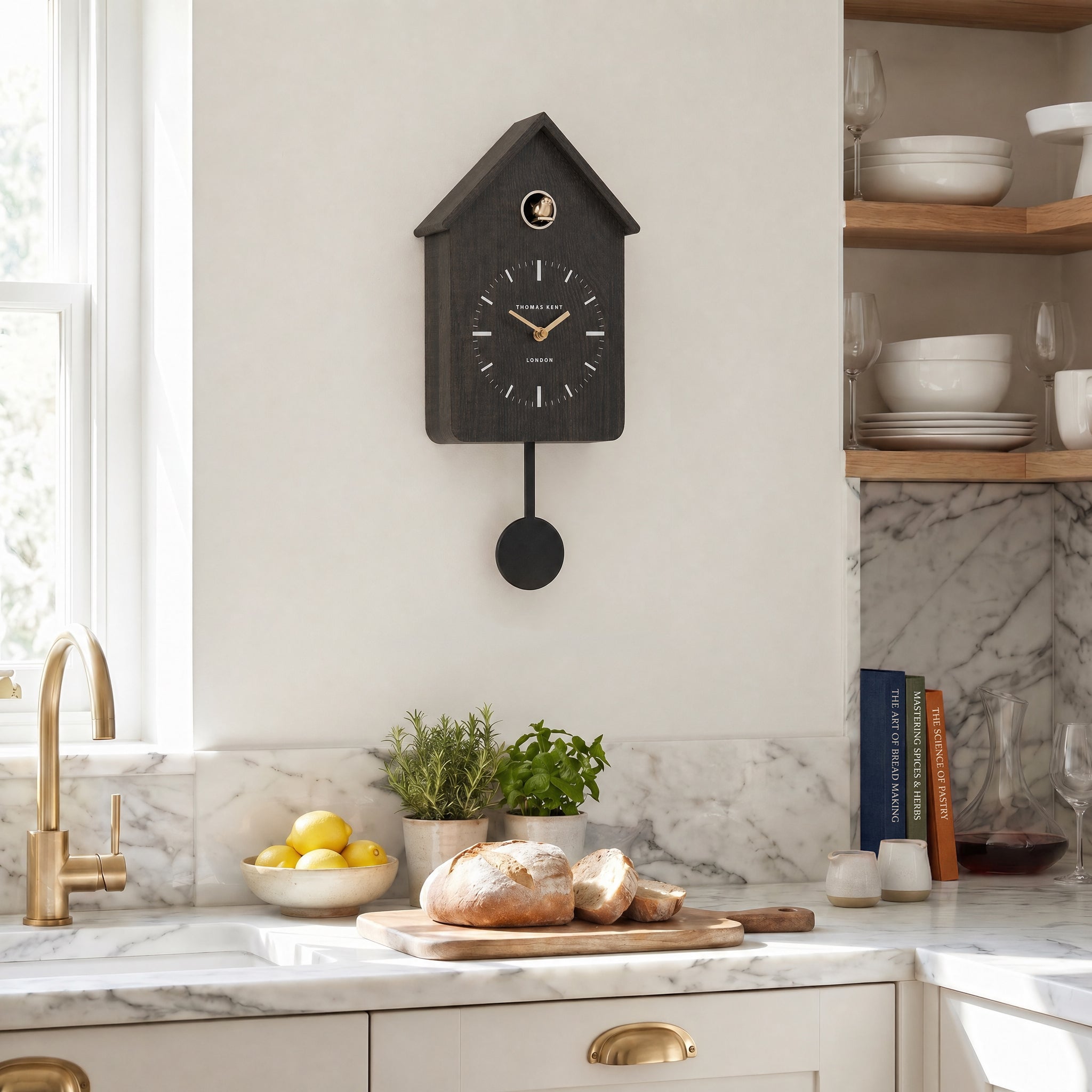 Cuckoo Wall Clock in Charcoal