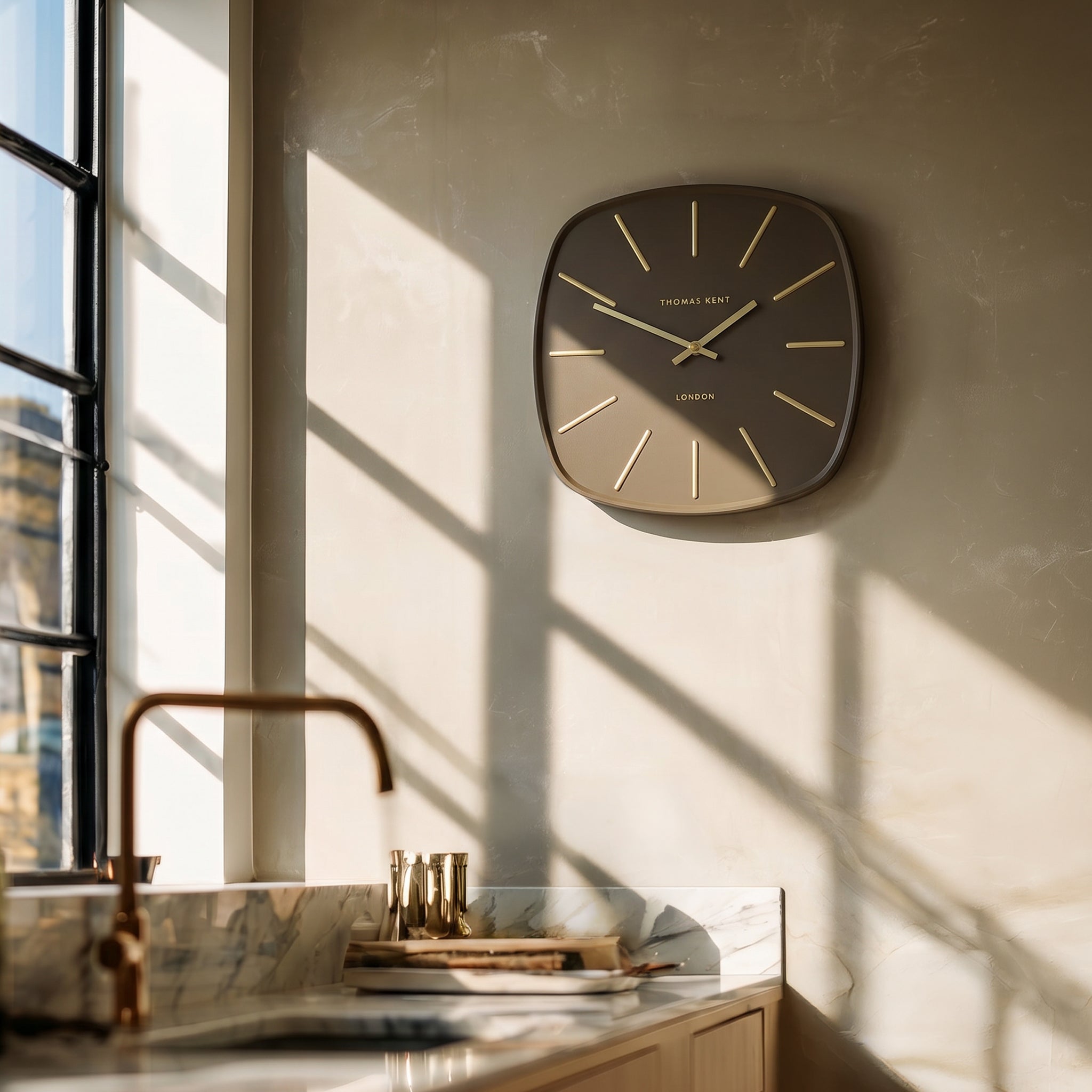 Bistro Wall Clock Mocha