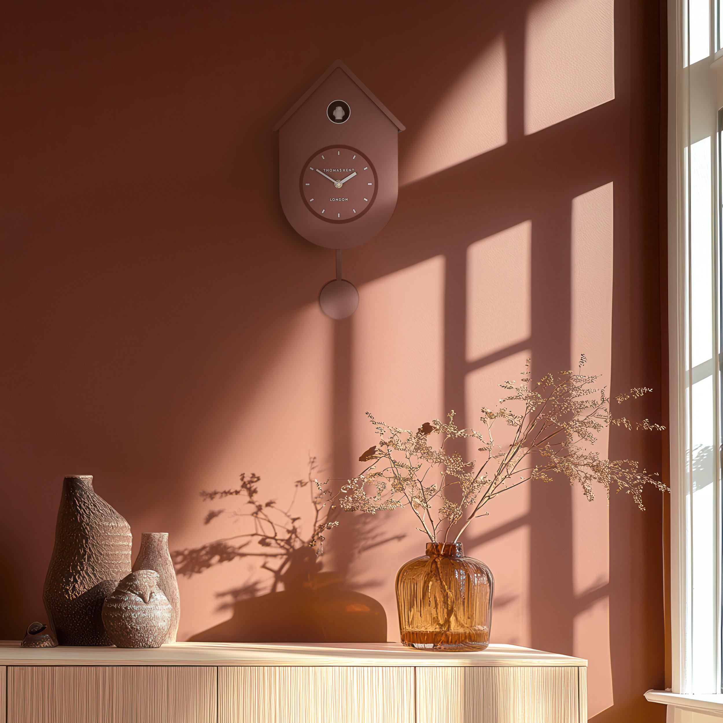 Cuckoo Wall Clock in Burnt Sienna - Burnt Sienna
