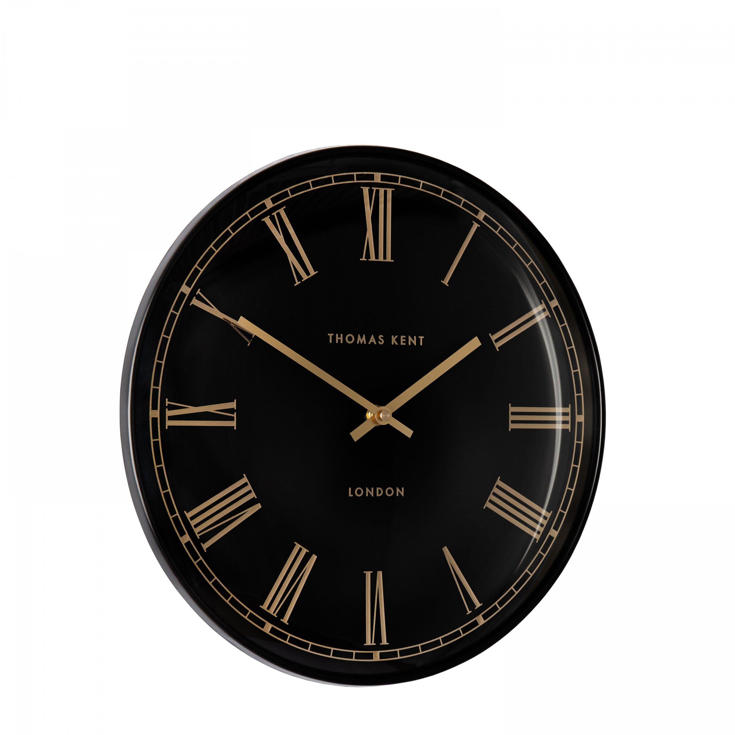 Hartley Wall Clock in Black - Black