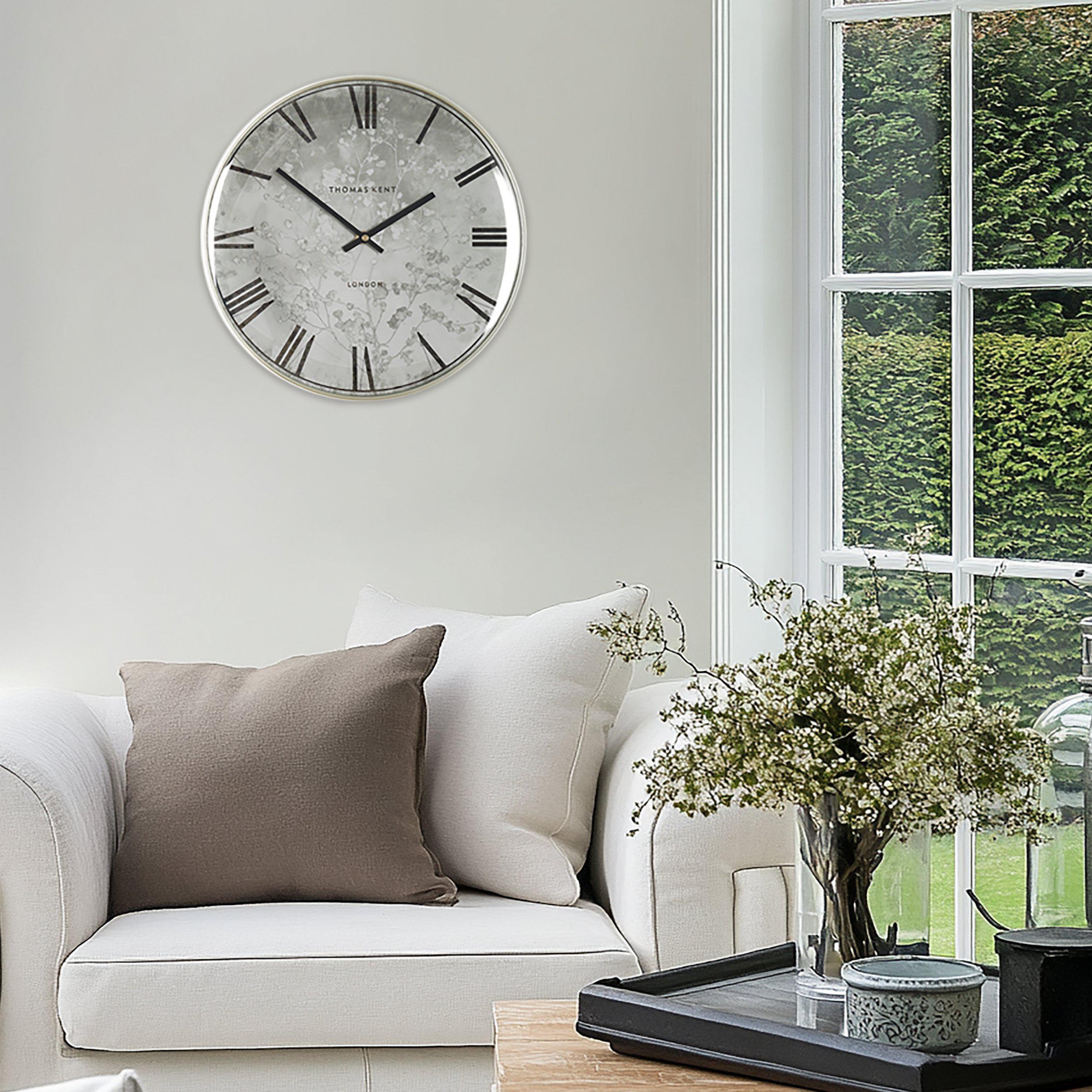 Roma Wall Clock in Silver - Roma Silver