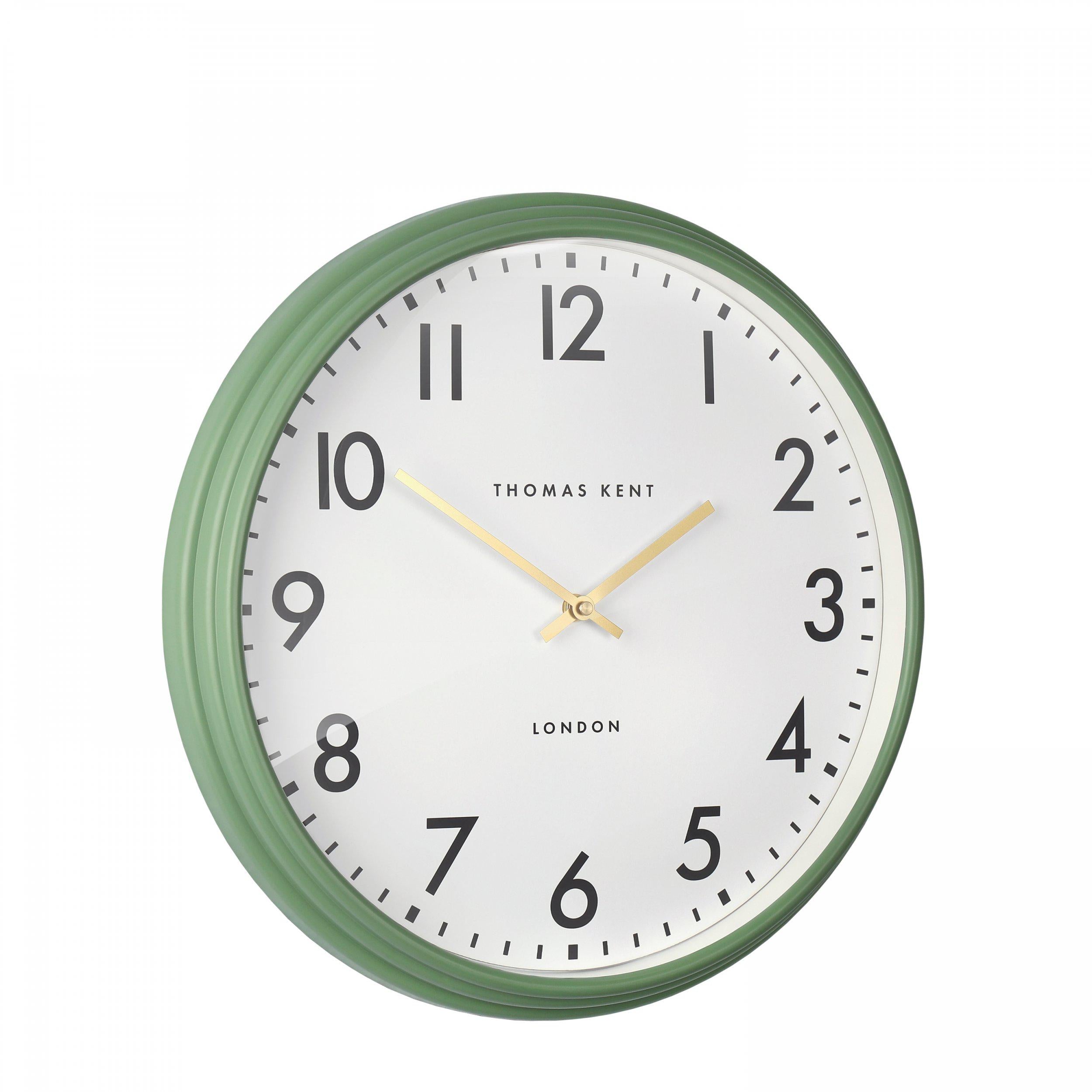 Juniper Wall Clock in Green - Olive Green
