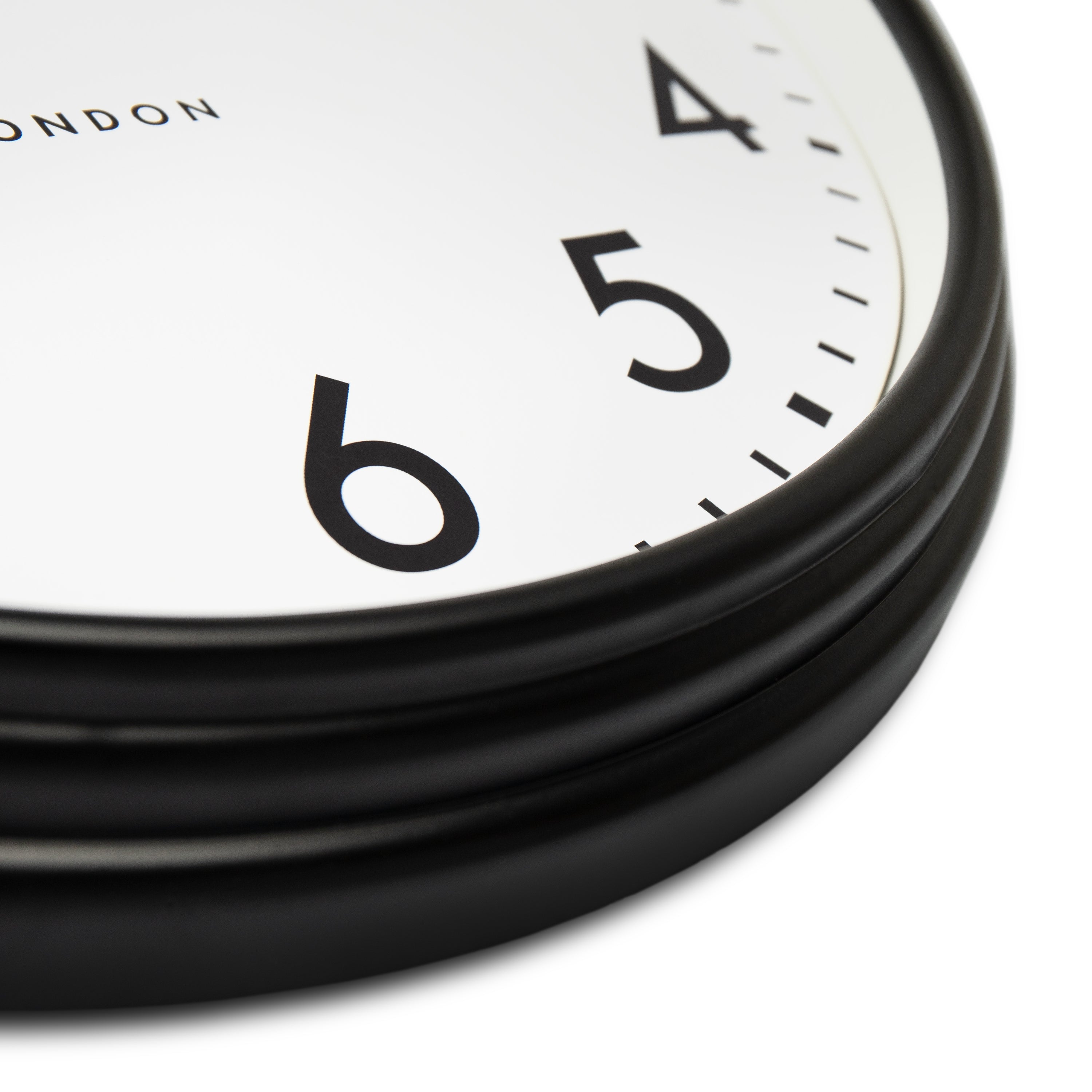 Juniper Wall Clock in Black - Black