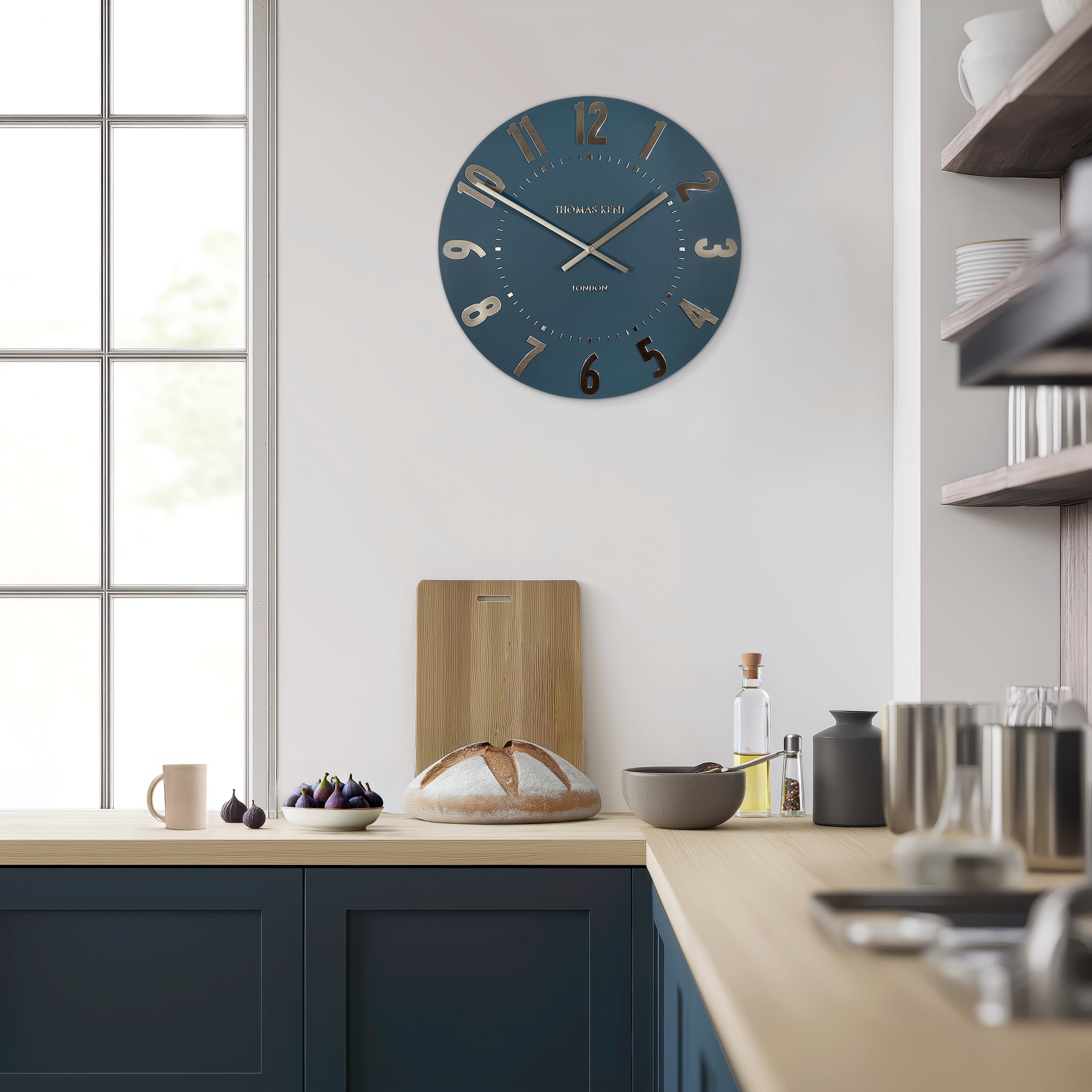 Mulberry Large Wall Clock in Midnight Blue