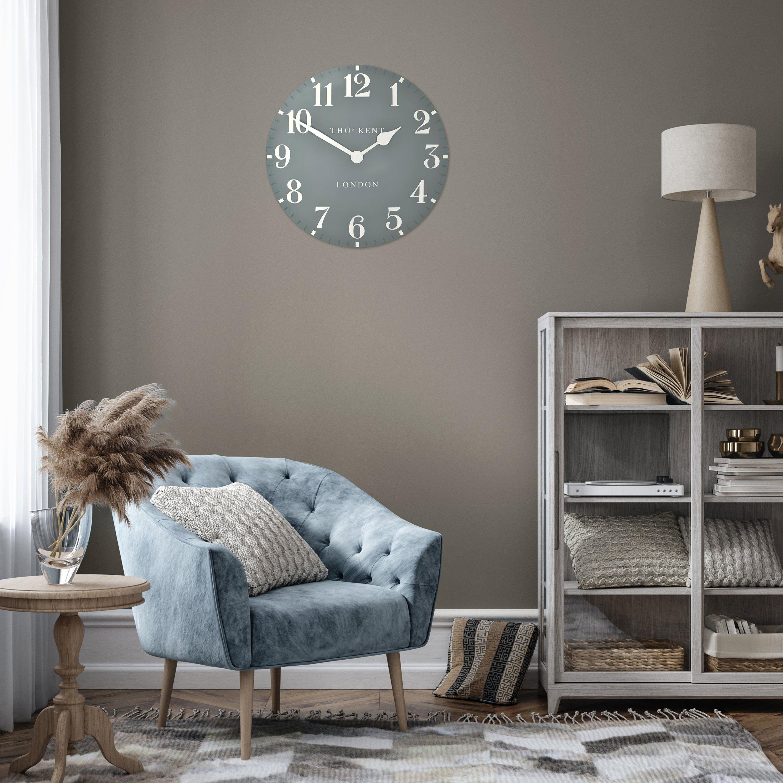 Arabic Wall Clock in Flax Blue - Flax Blue