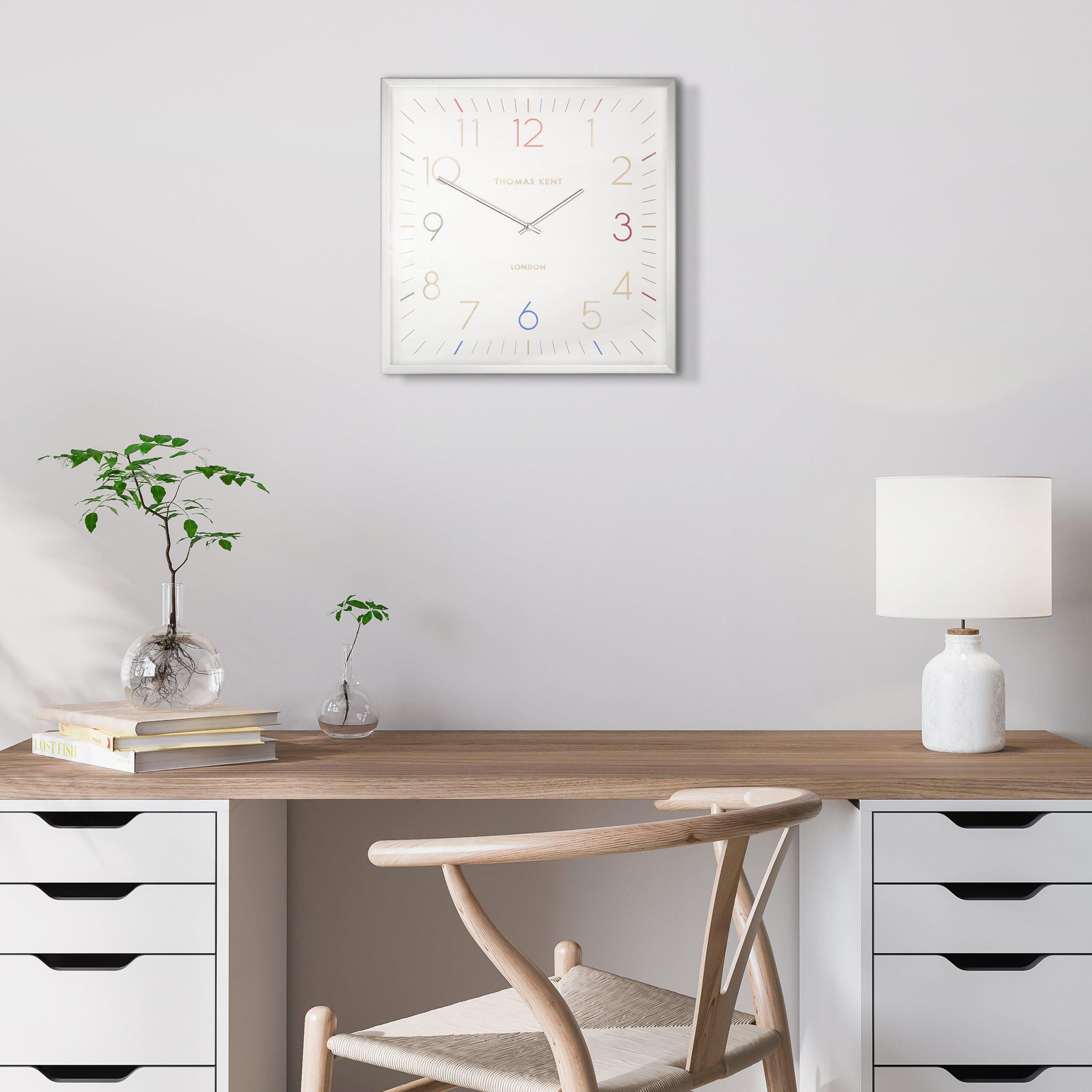 Editor Sterling Wall Clock in Silver - Editor Silver