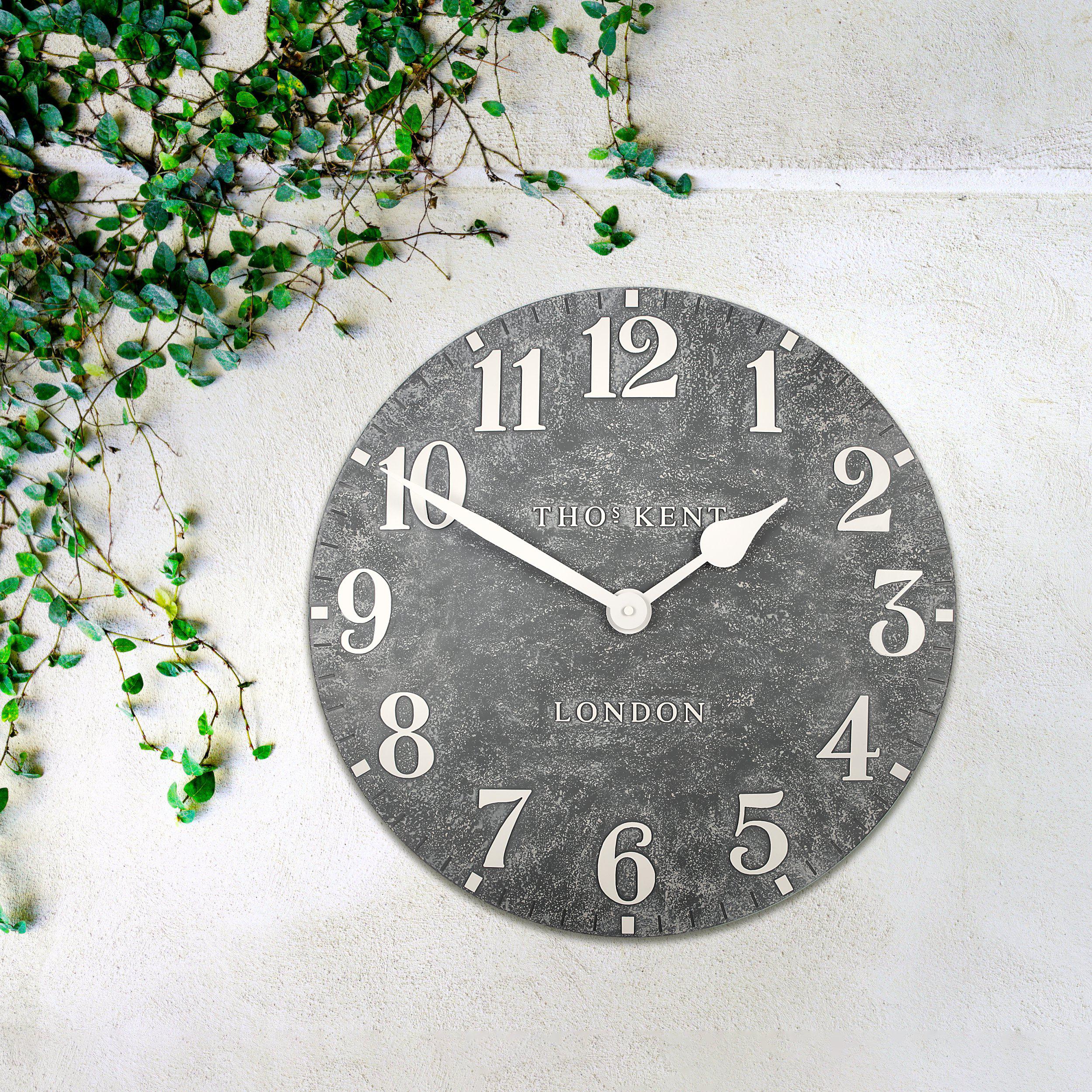 Arabic Outdoor Wall Clock in Cement Grey - Cement Grey