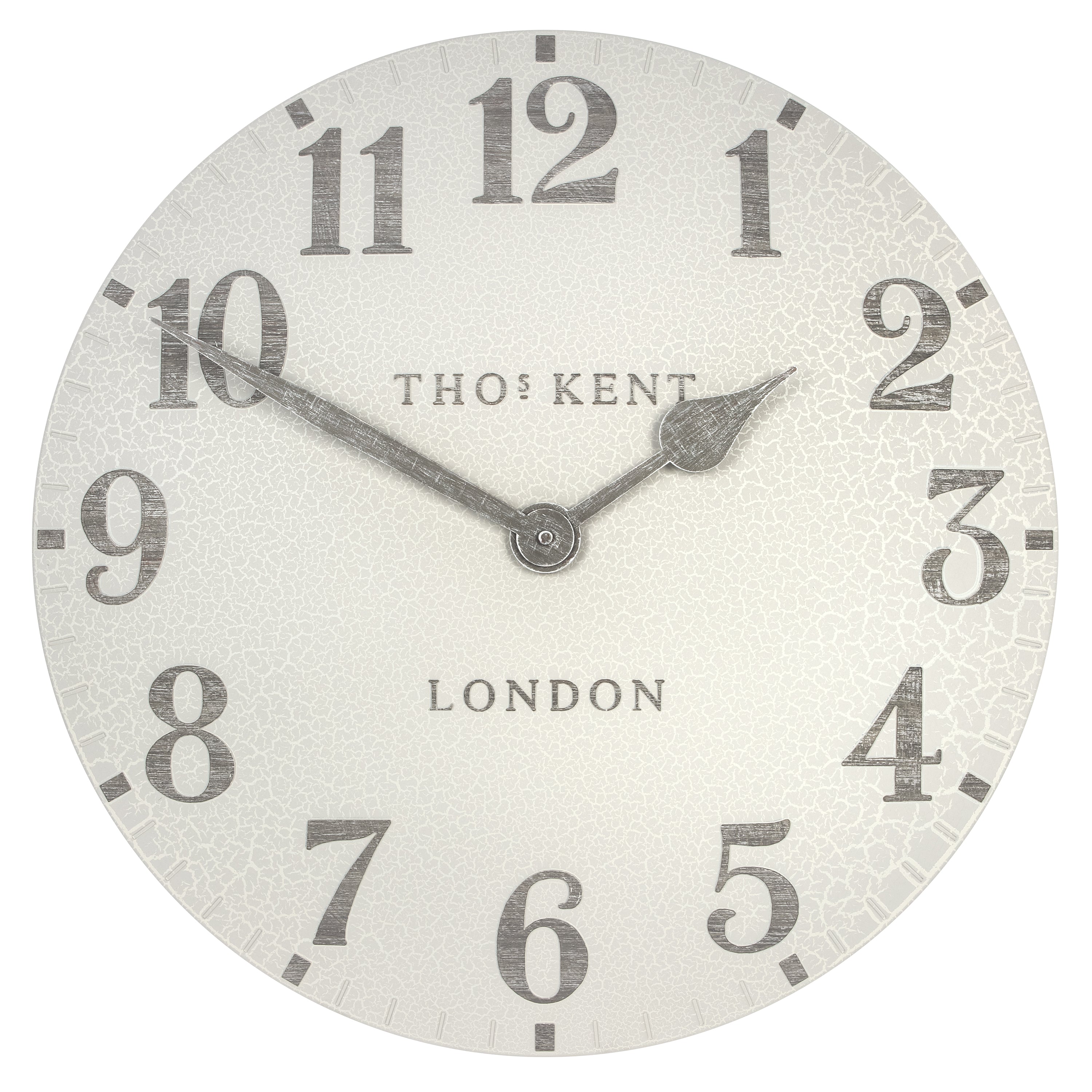 Arabic Outdoor Wall Clock in Crackle Cream - Crackle Cream