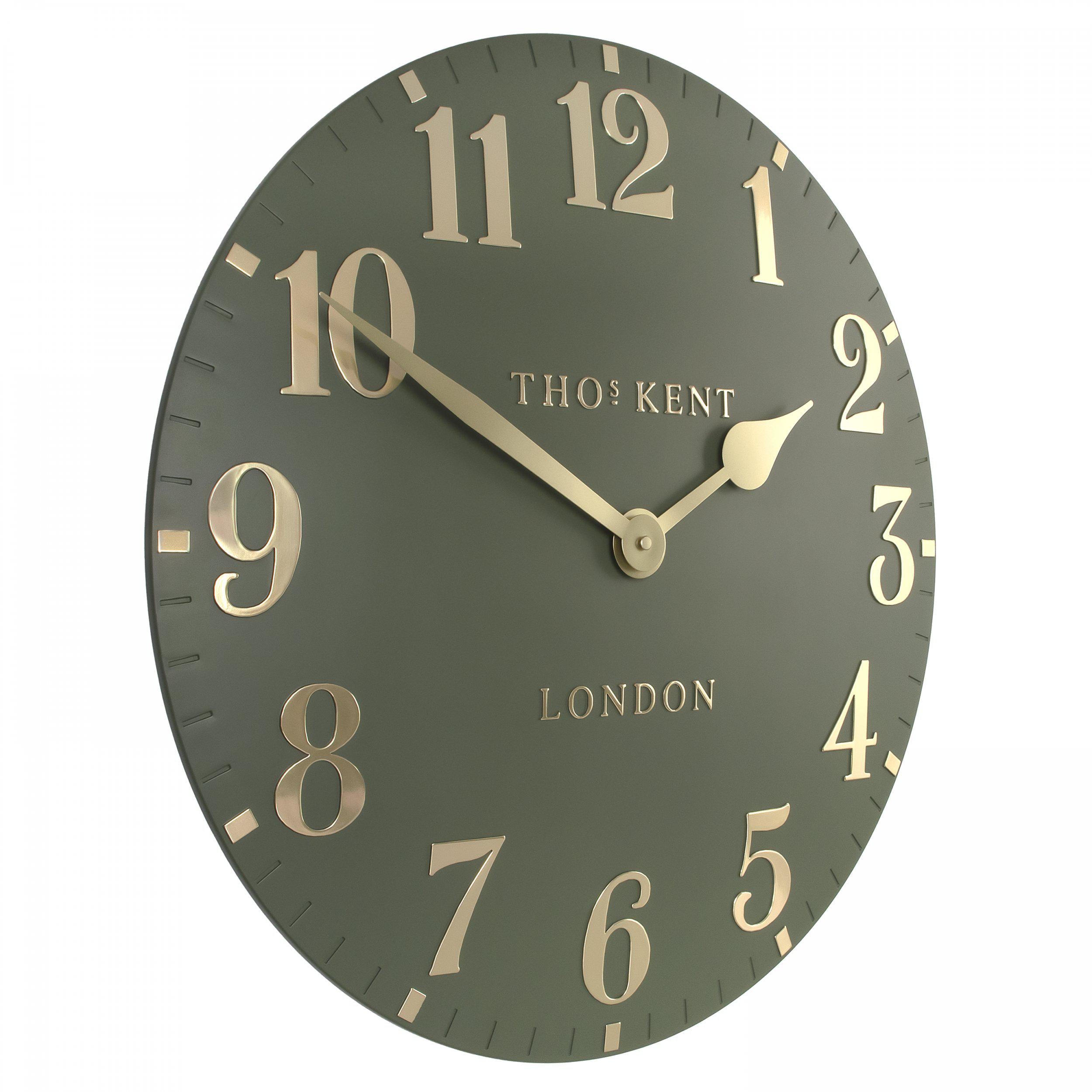 Arabic Wall Clock in  Lichen Green - Lichen Green