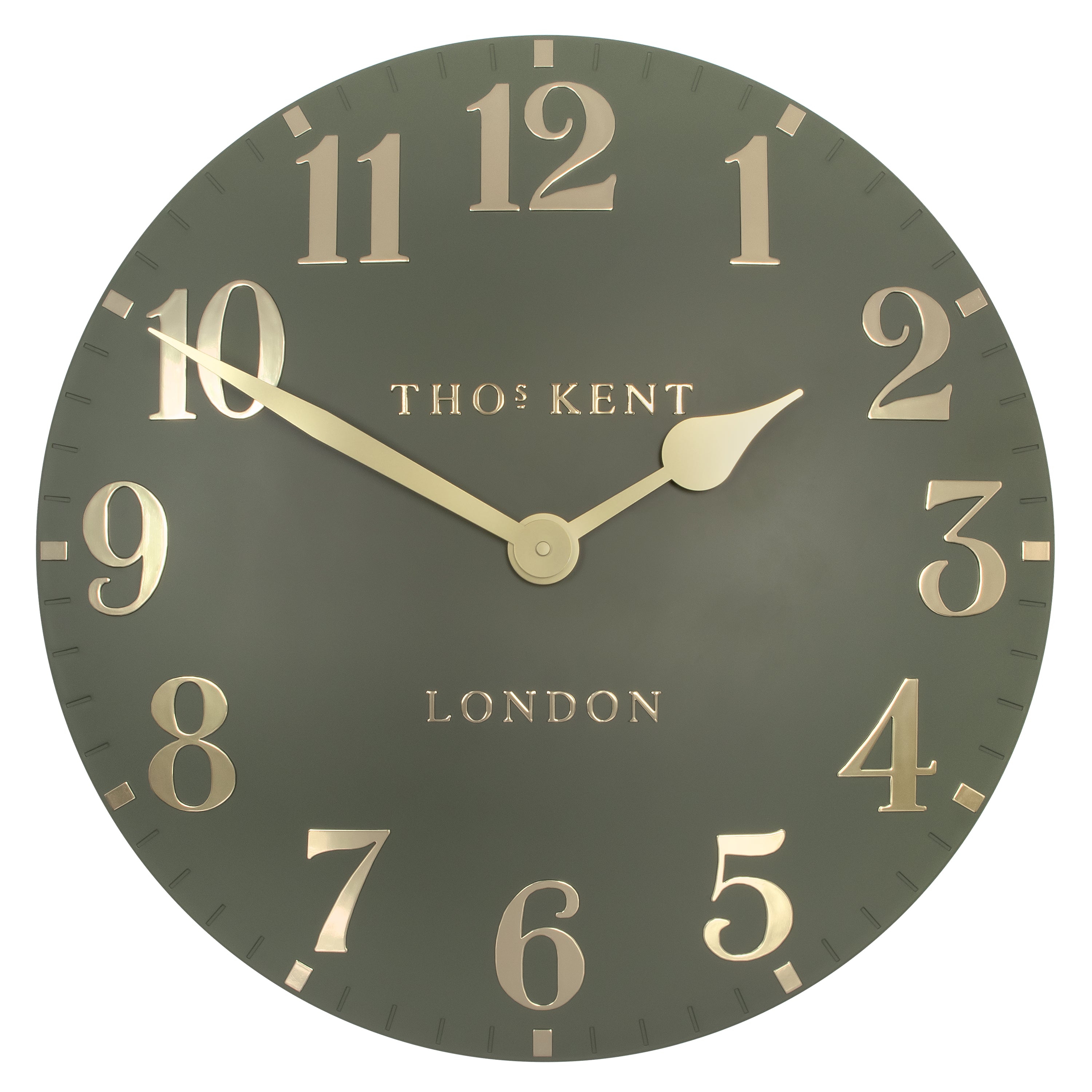 Arabic Wall Clock in  Lichen Green - Lichen Green
