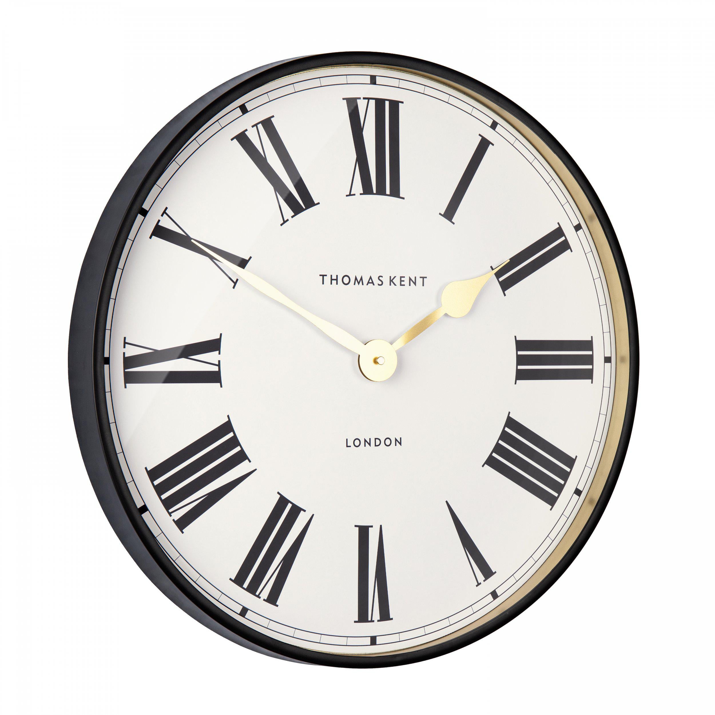 Atlas Wall Clock in Black - Black