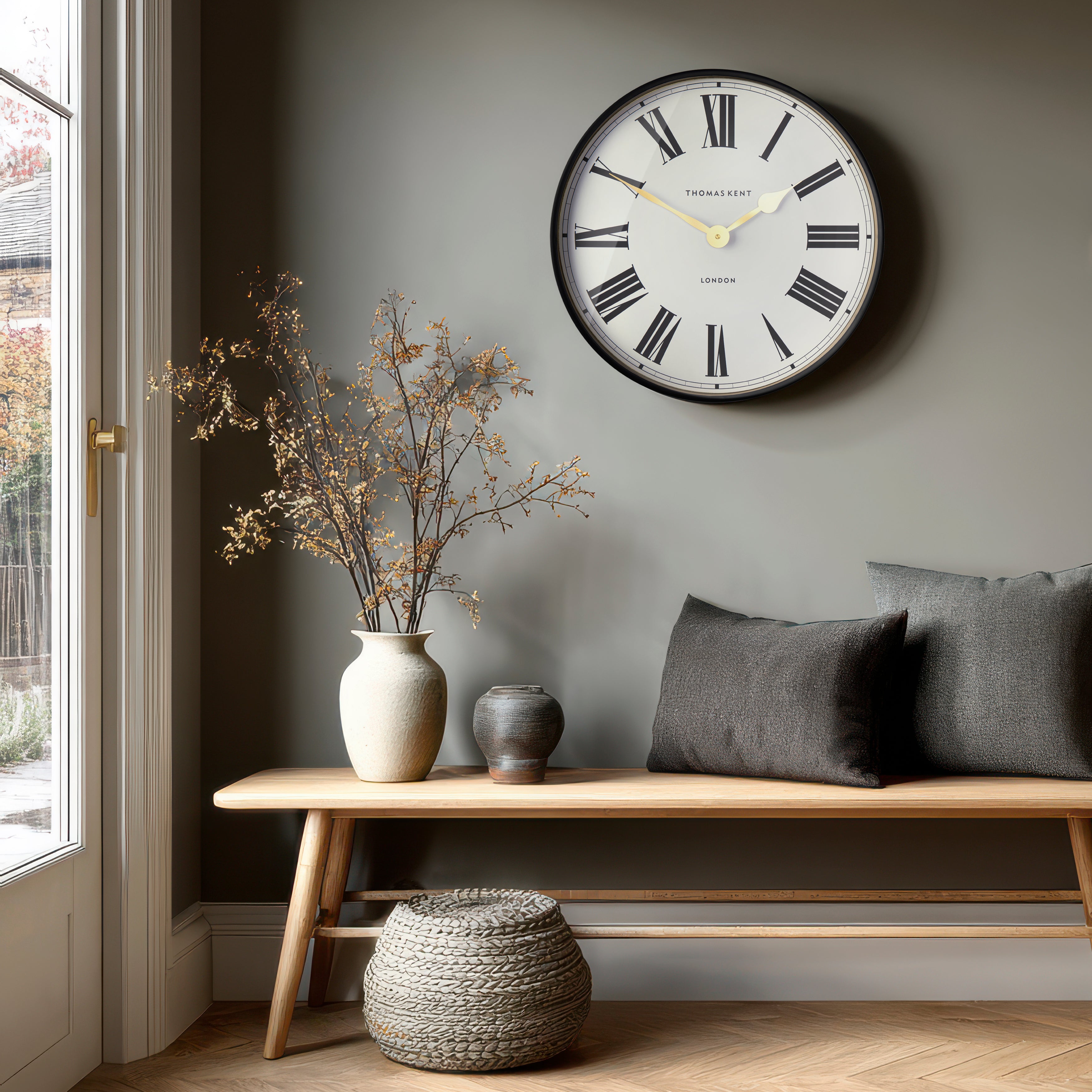 Atlas Wall Clock in Black
