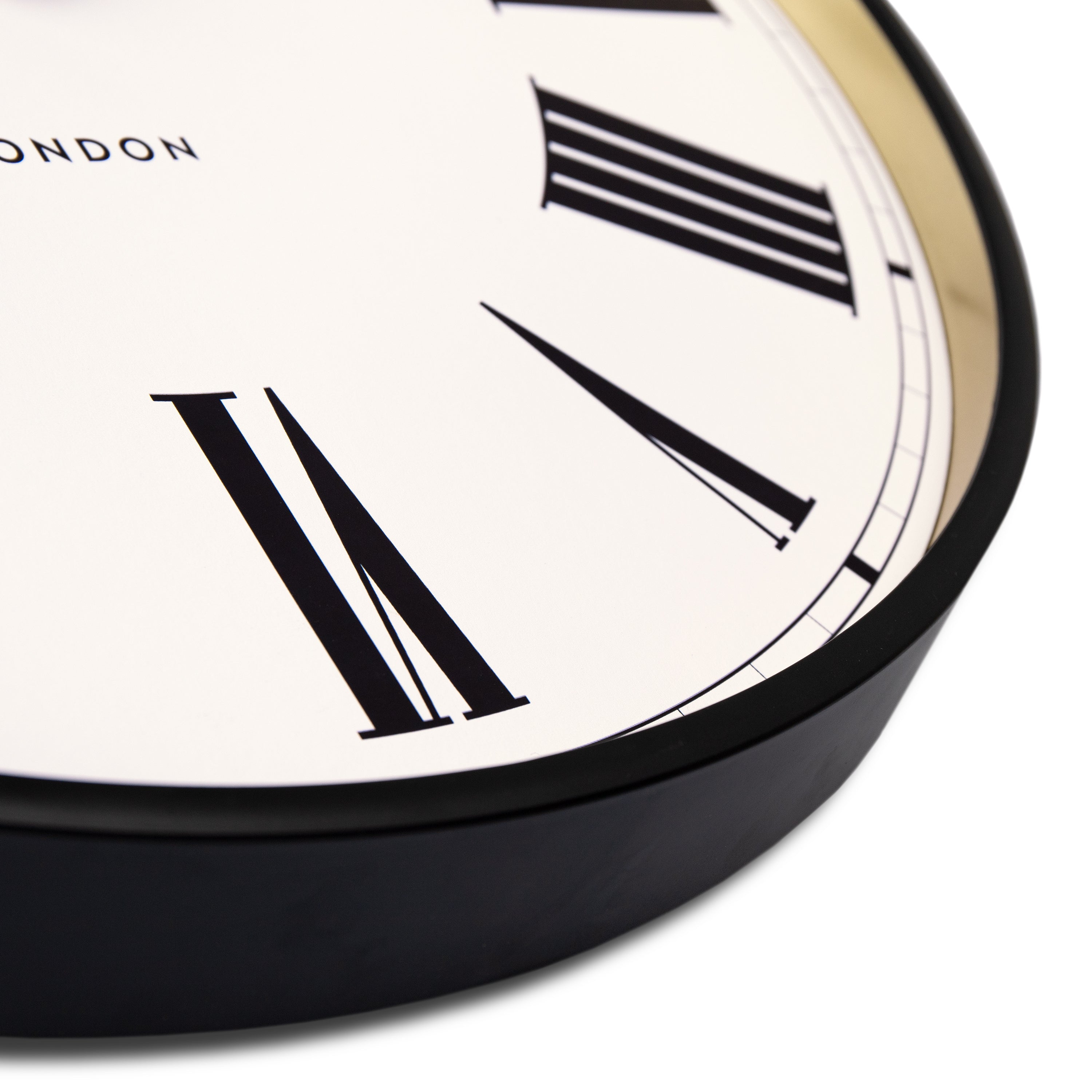 Atlas Wall Clock in Black - Black