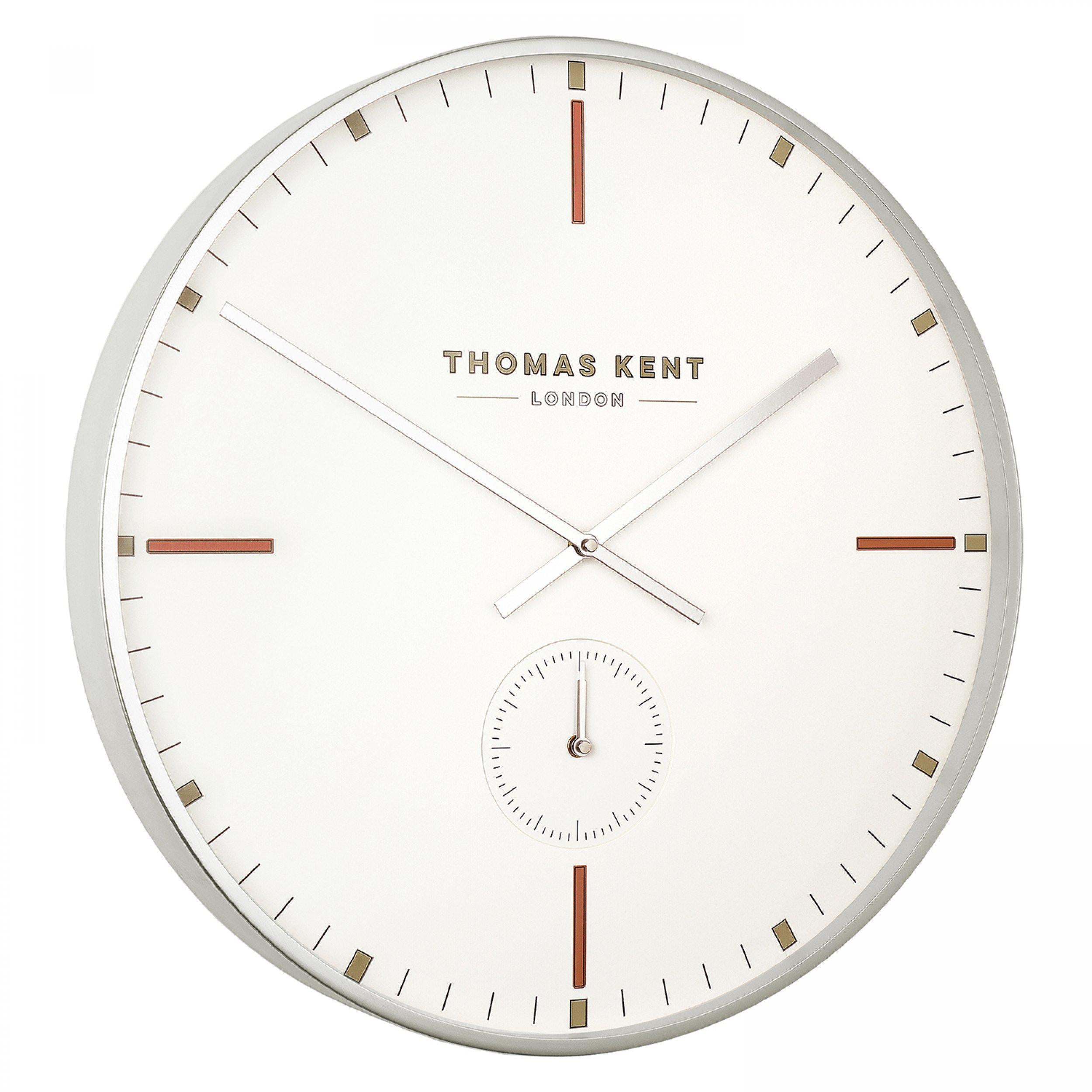 Architect Sterling Wall Clock in Silver - Silver