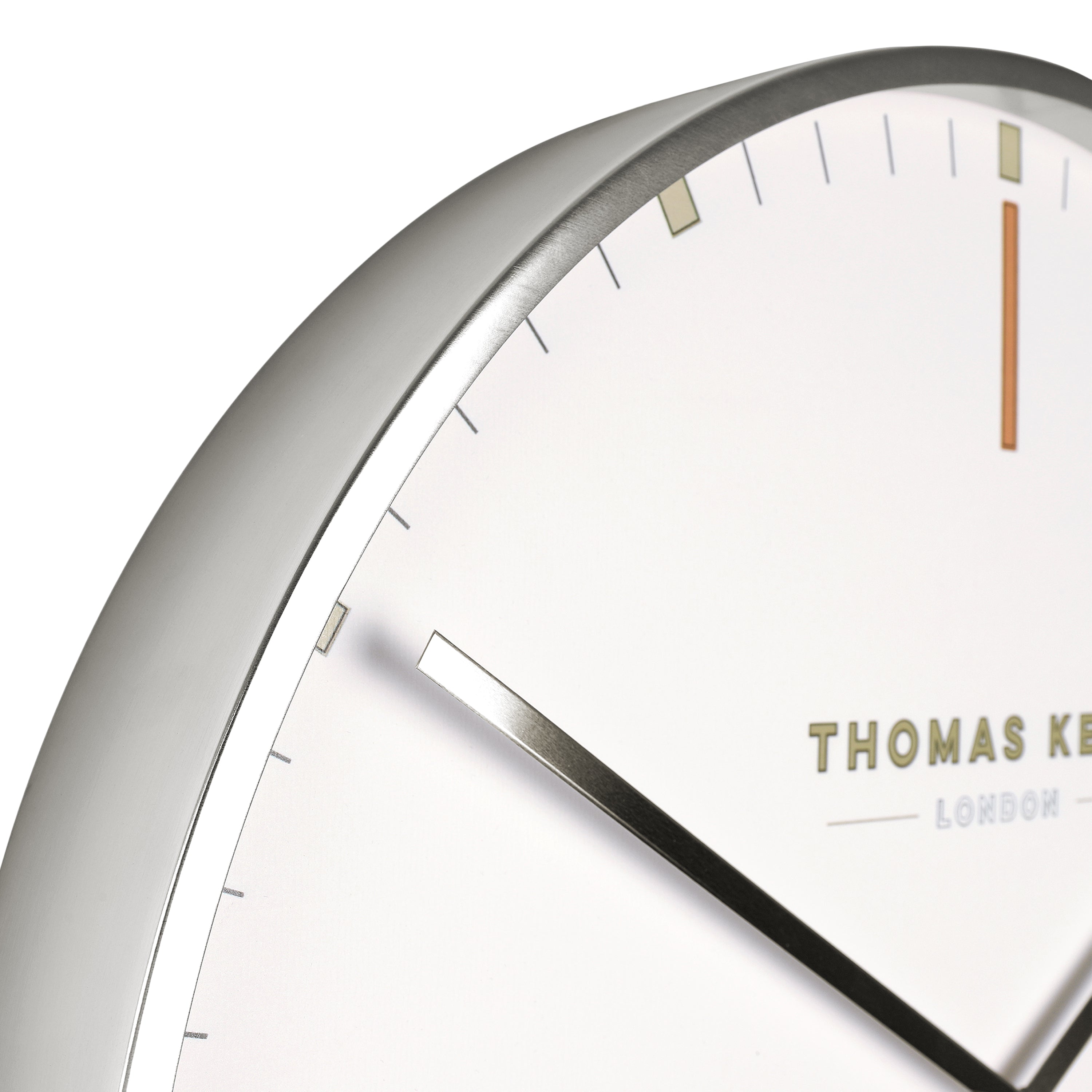 Architect Sterling Wall Clock in Silver - Silver