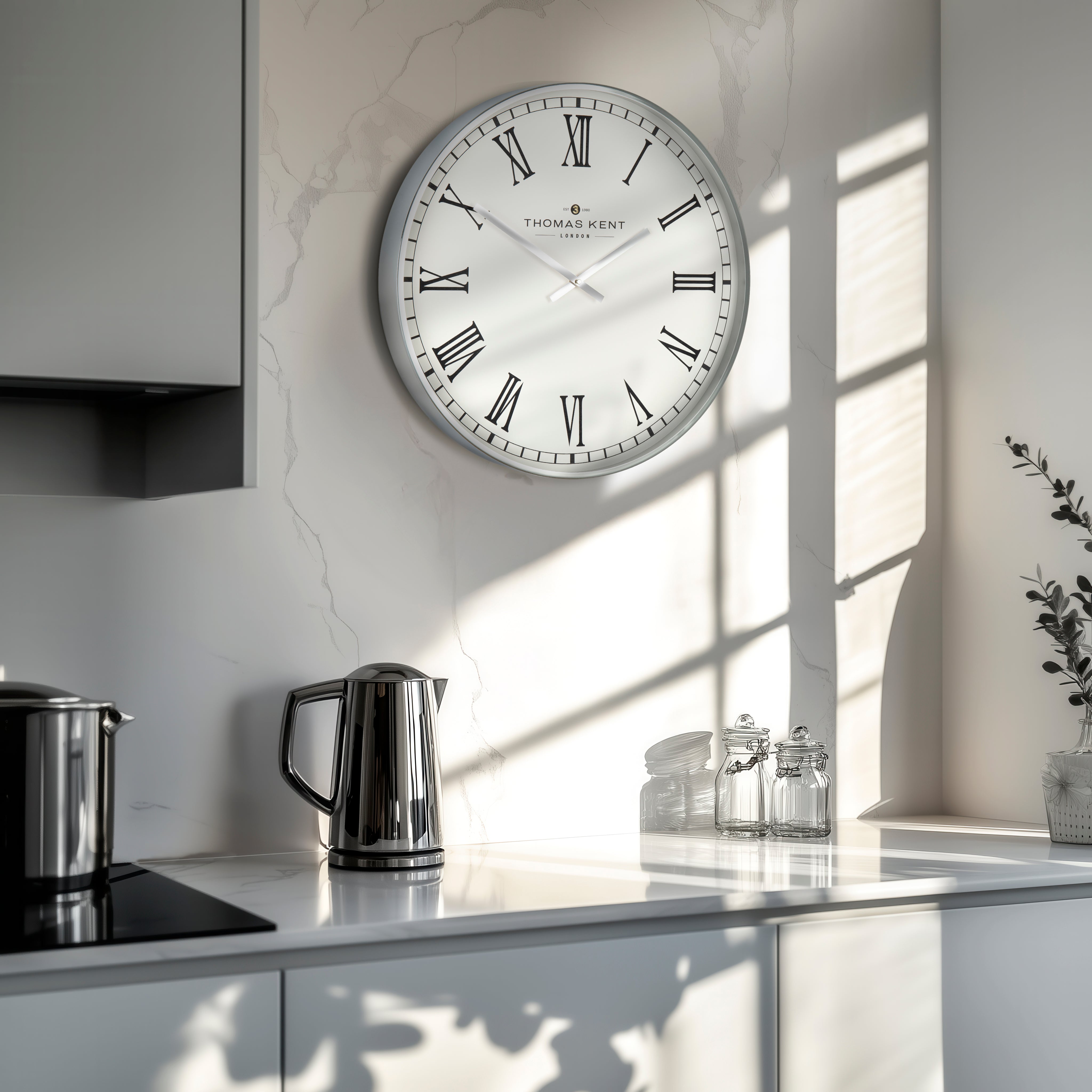 Clocksmith No.3 Wall Clock in Chrome