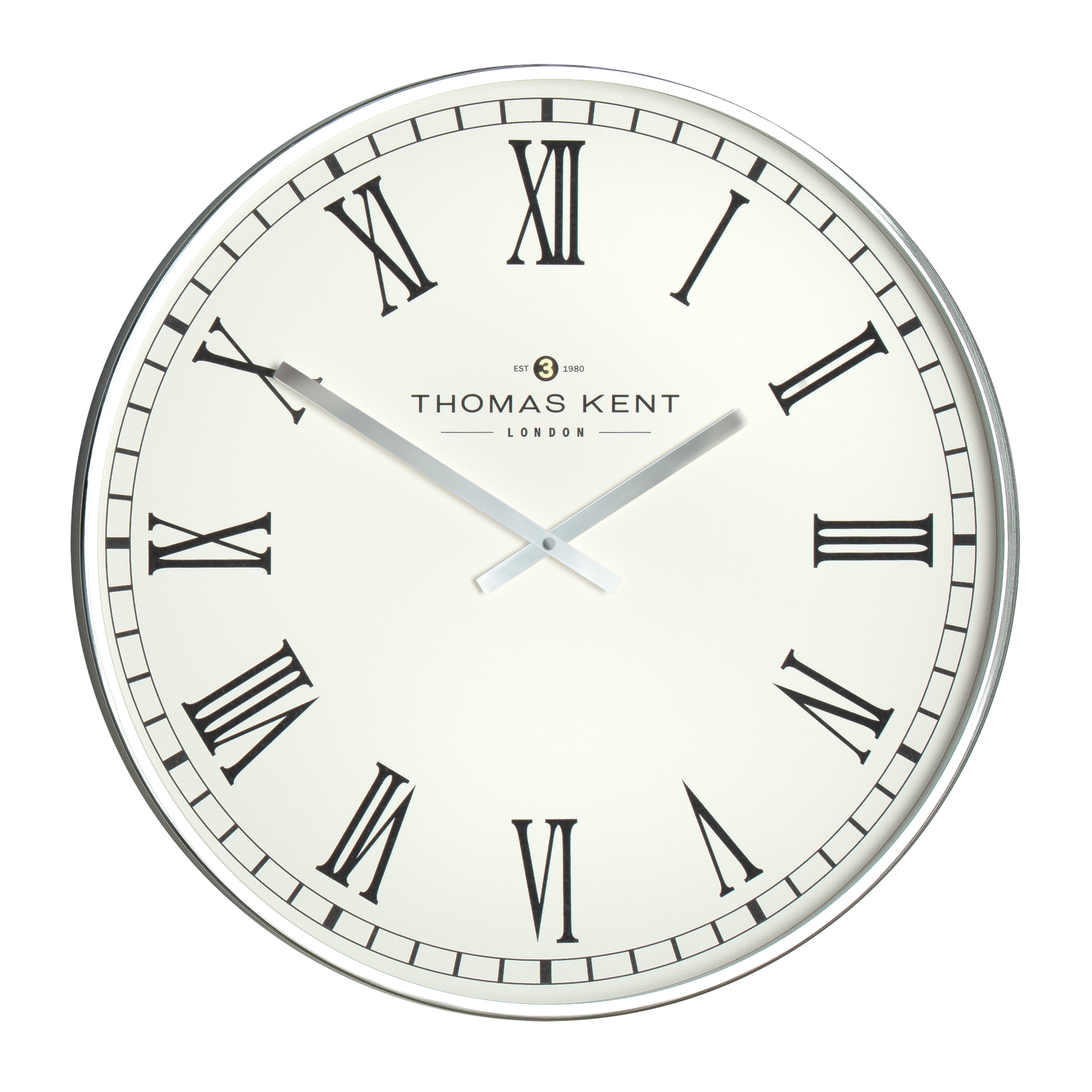 Clocksmith No.3 Wall Clock in Chrome