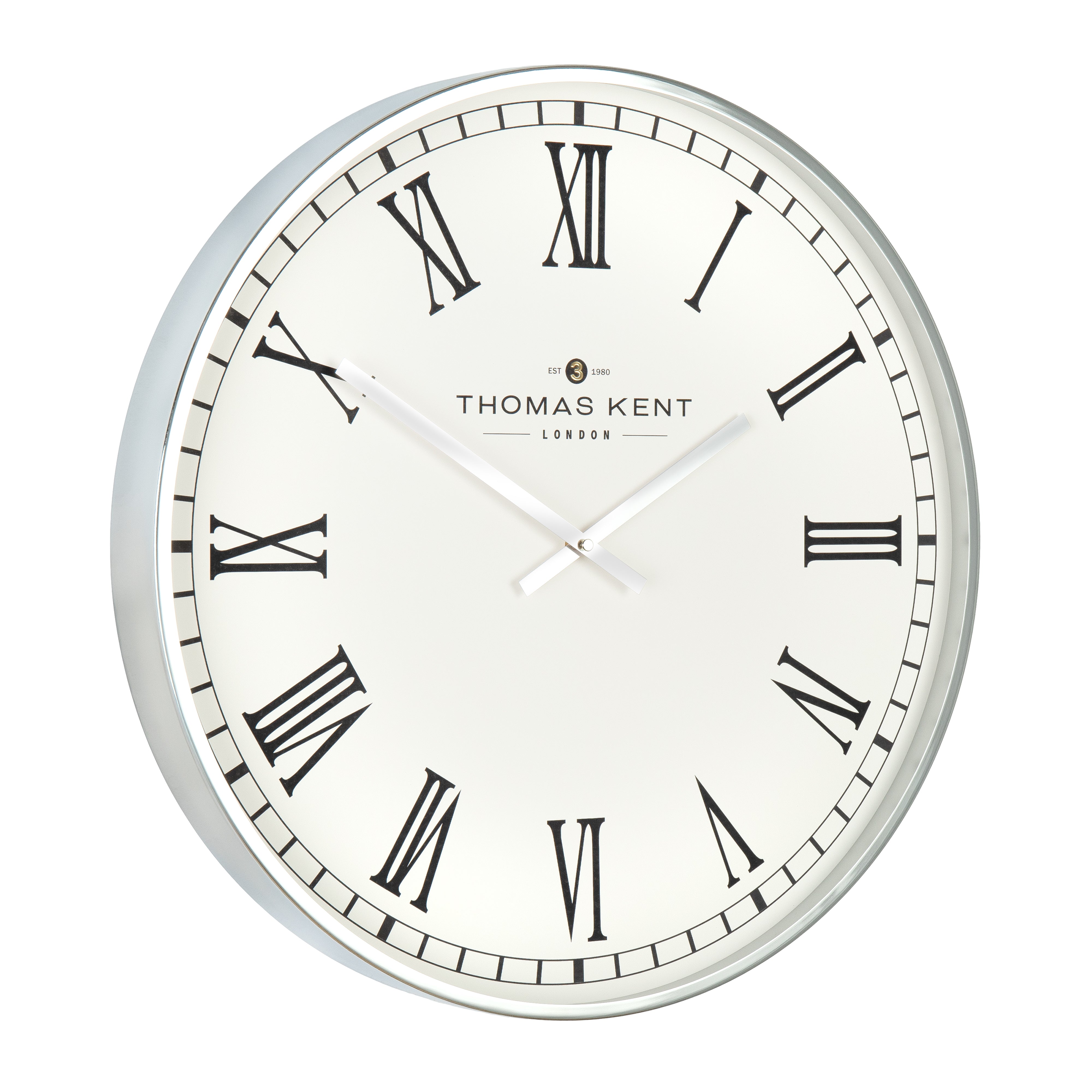 Clocksmith No.3 Wall Clock in Chrome