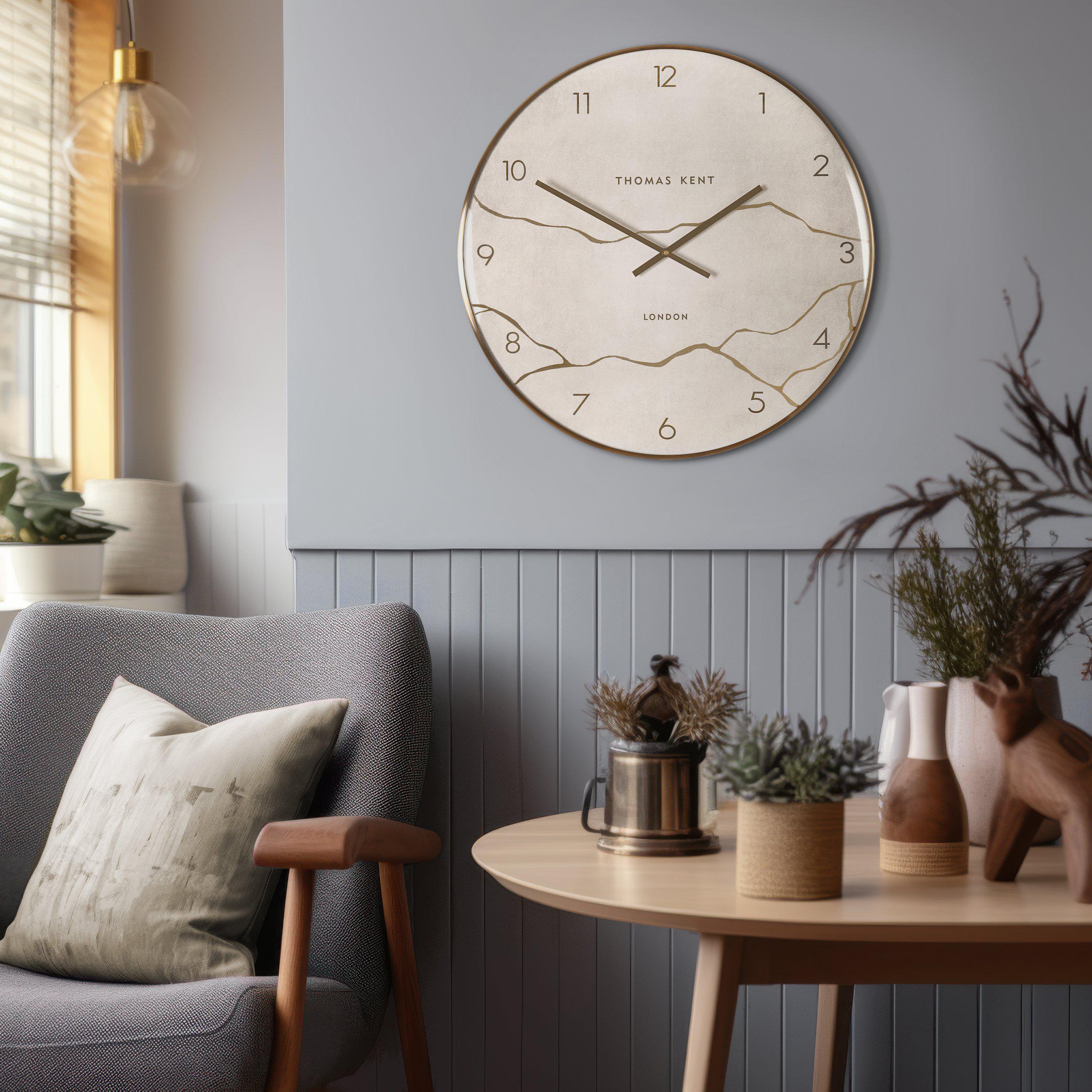 Oyster Wall Clock Stone - Brown