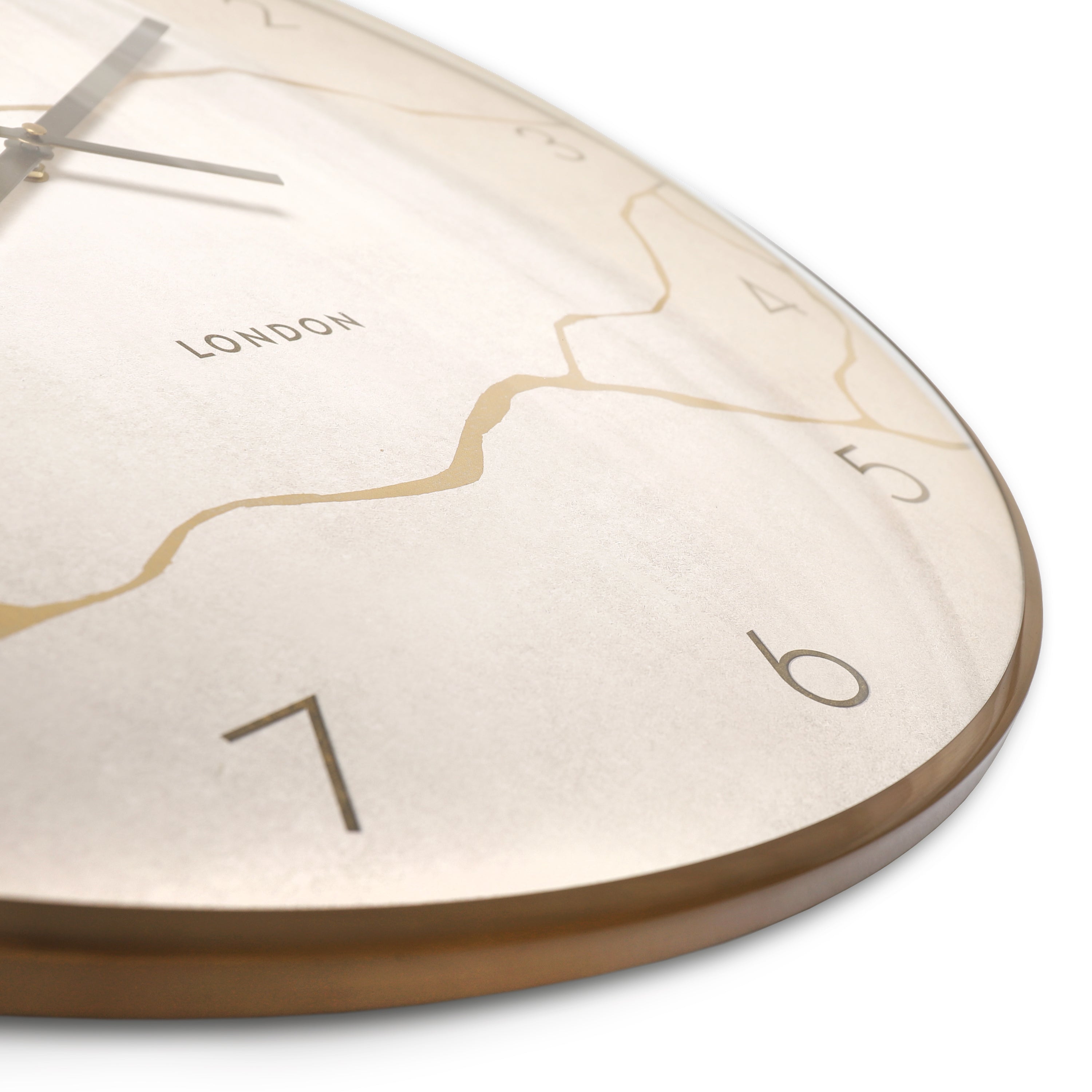 Oyster Wall Clock Stone - Brown