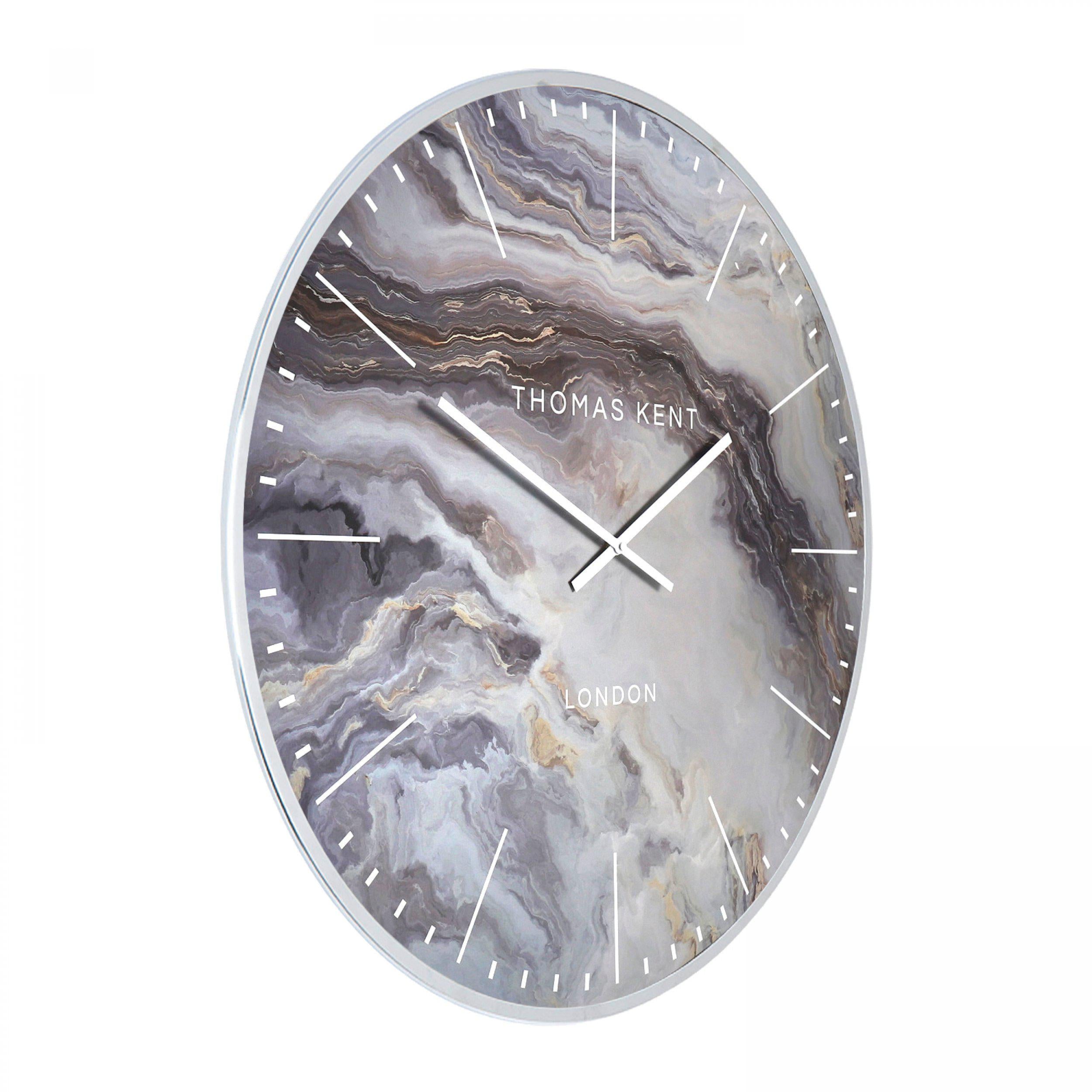 Oyster Wall Clock Glacier - Silver