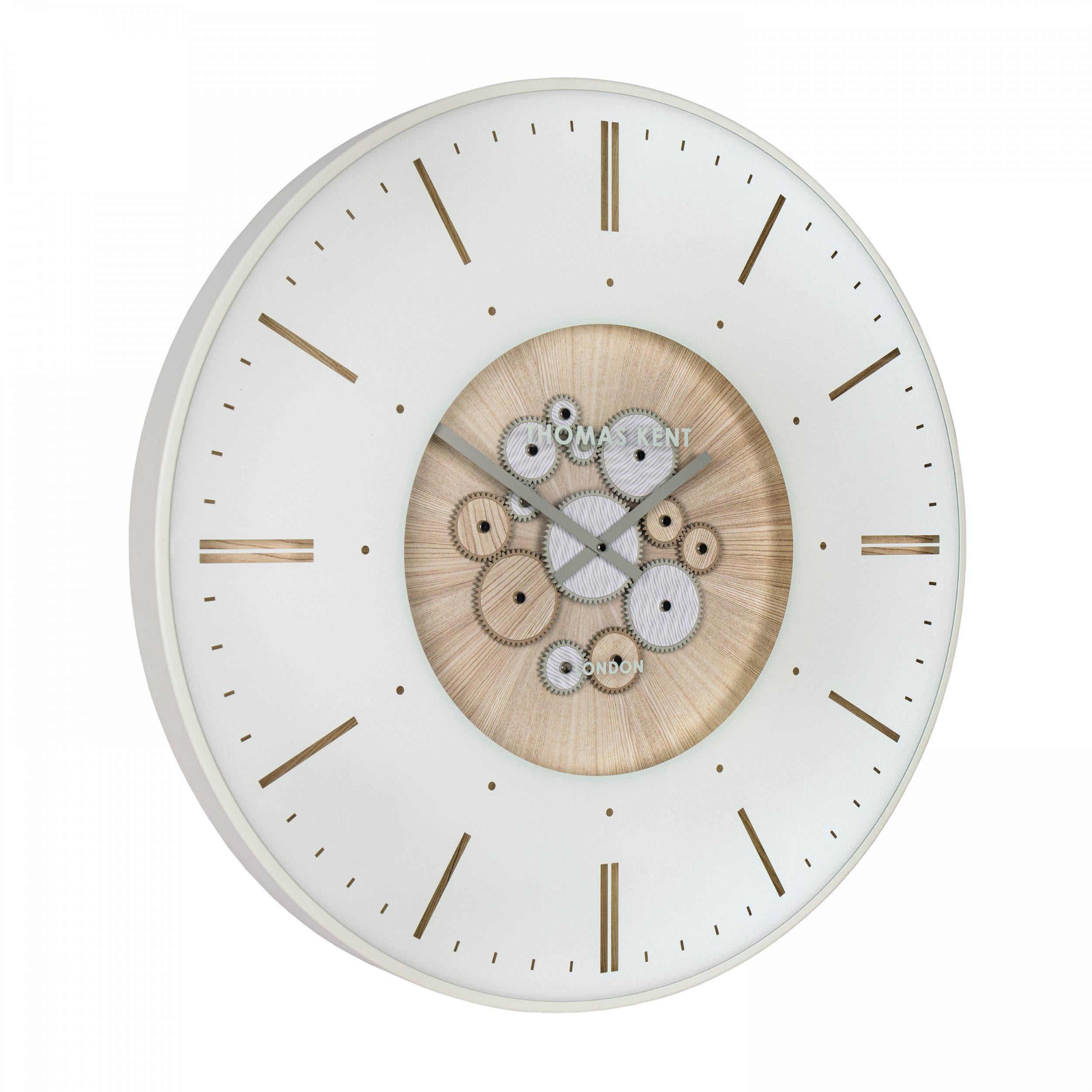 Clocksmith Wall Clock Cog Ivory - White