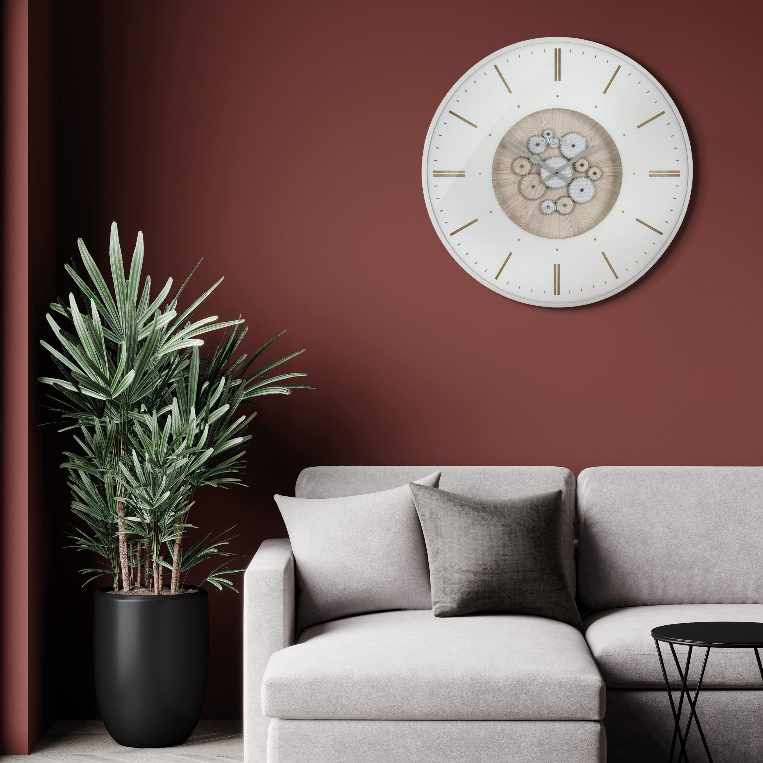 Clocksmith Wall Clock Cog Ivory - White