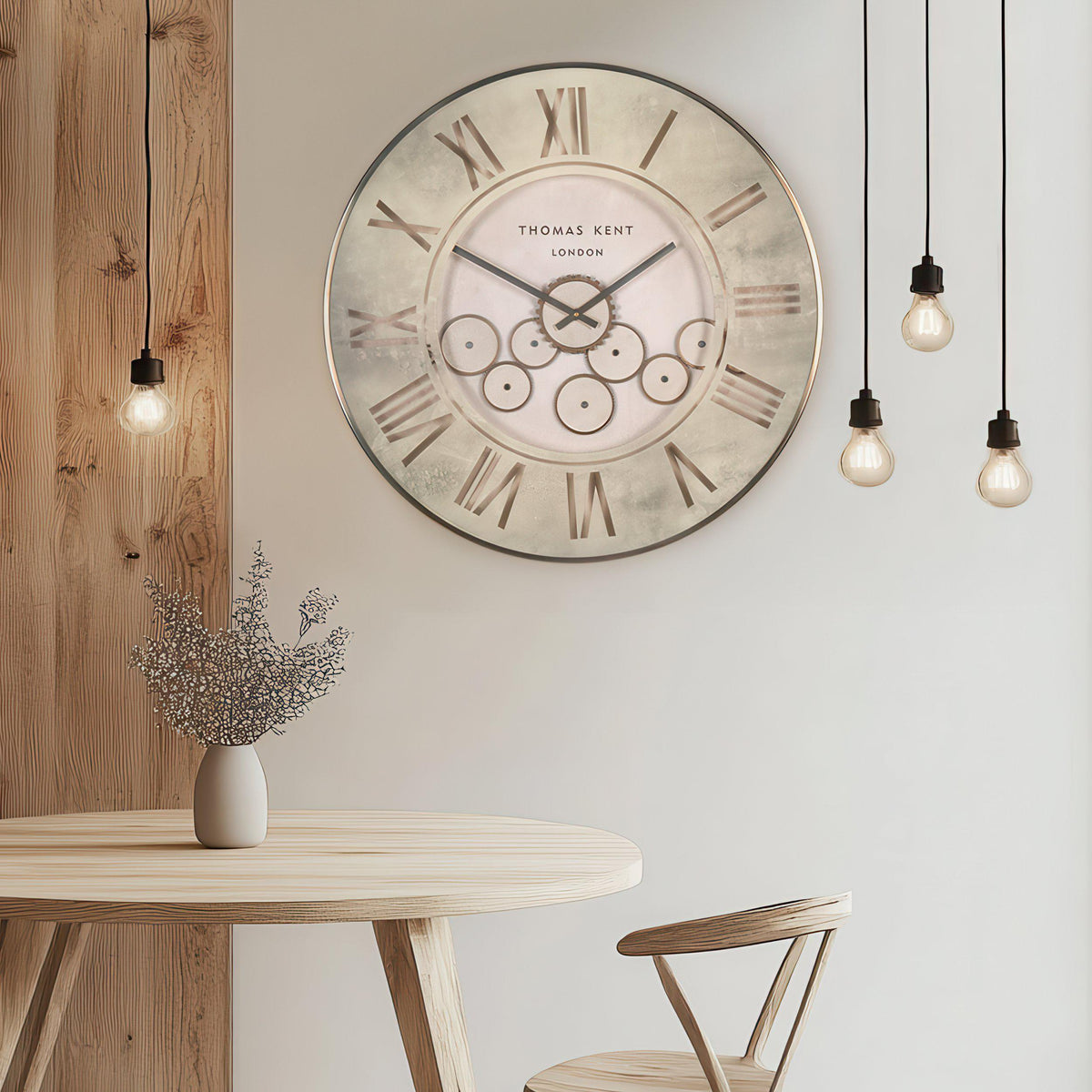 Clocksmith Wall Clock Cog Stone - Milk White