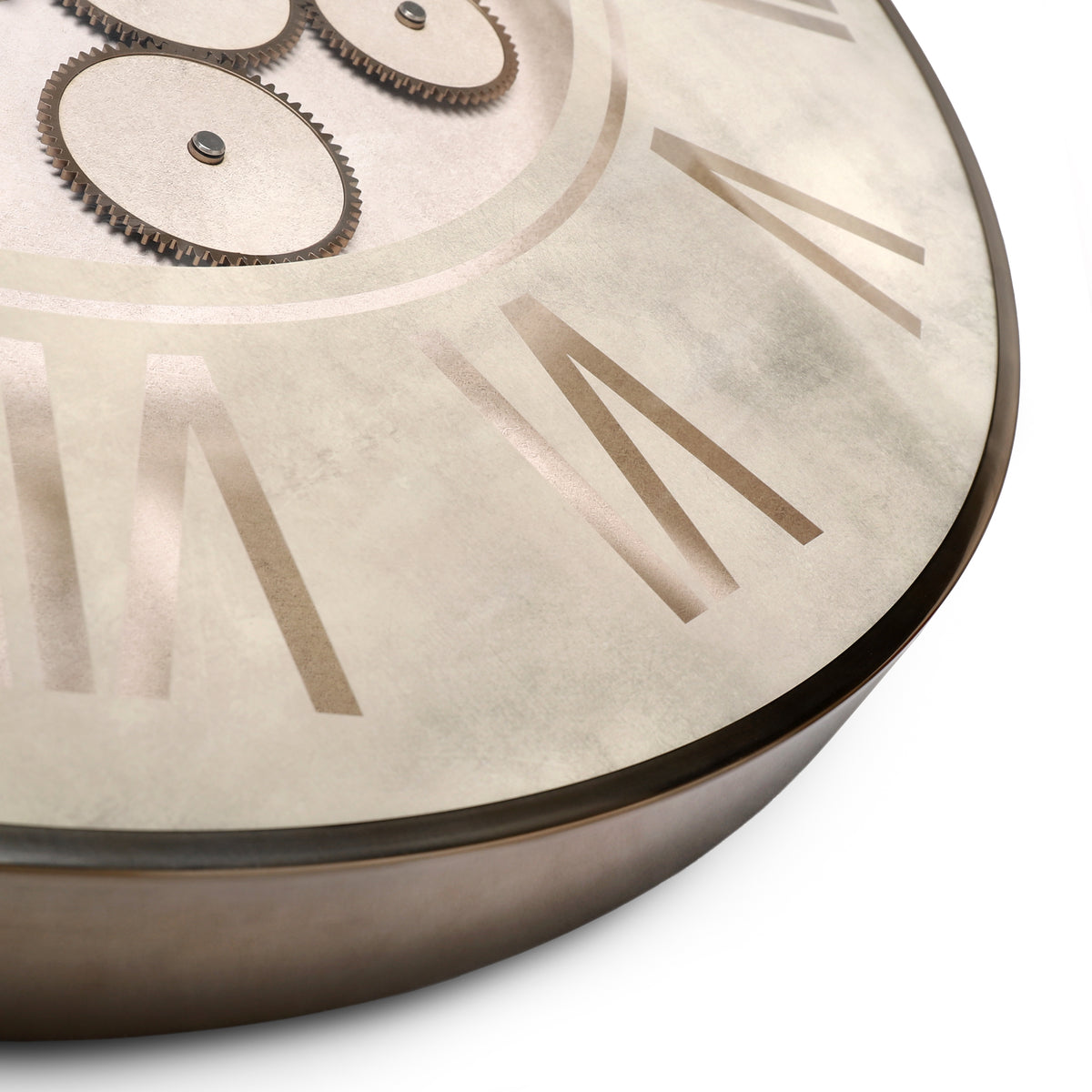 Clocksmith Wall Clock Cog Stone - Milk White