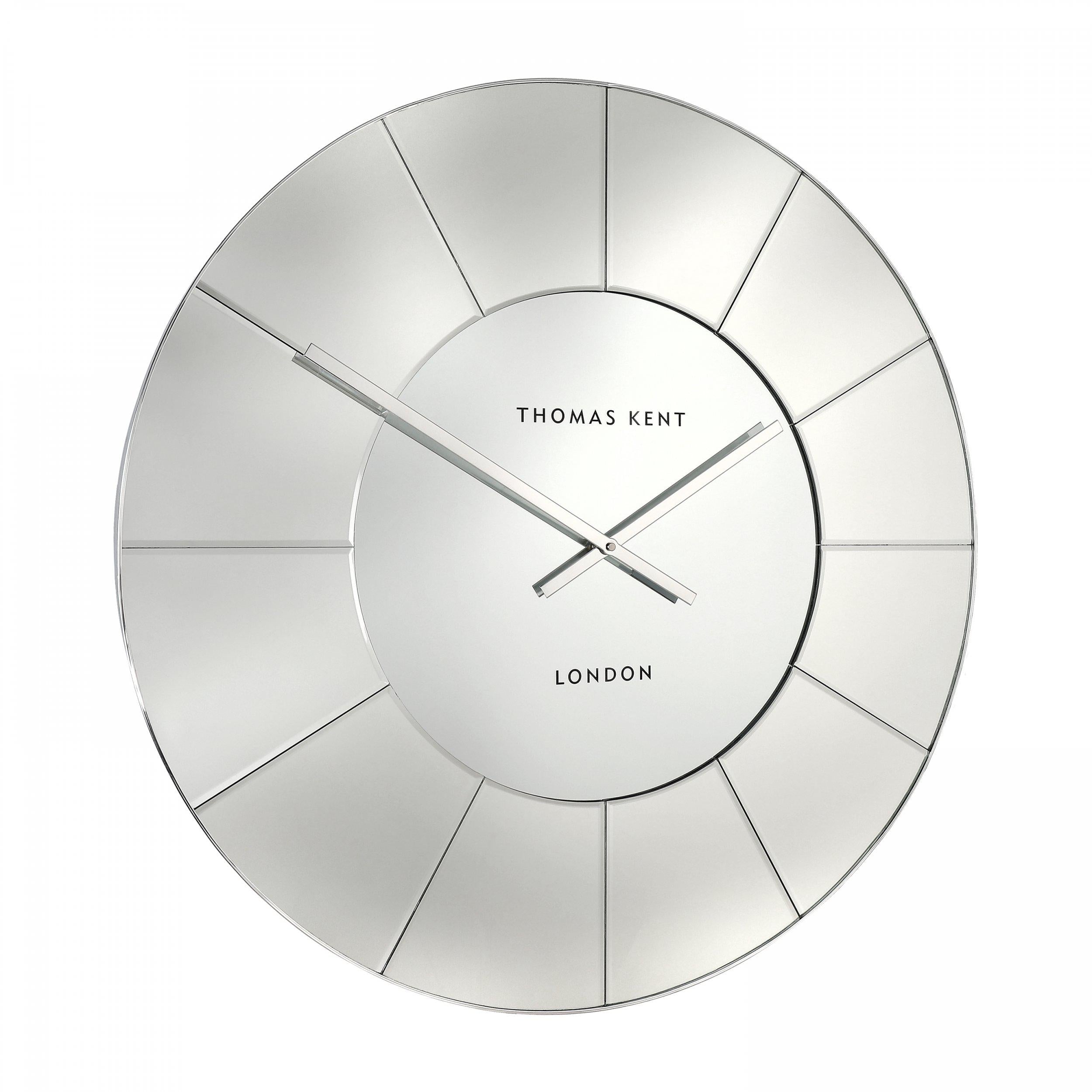 Hamilton Mirror Wall Clock - Silver