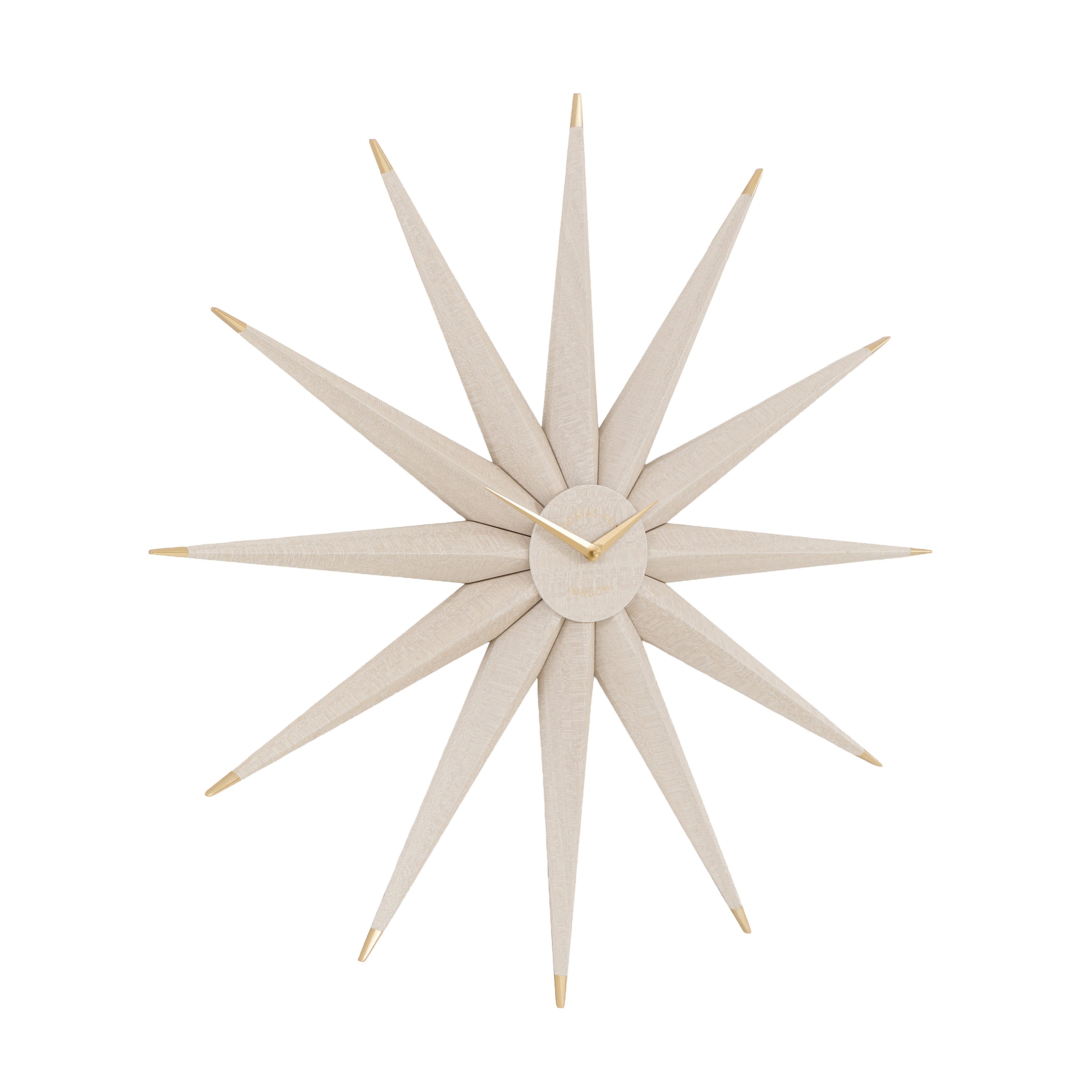 North Star Oversized Wall Clock in Light Oak