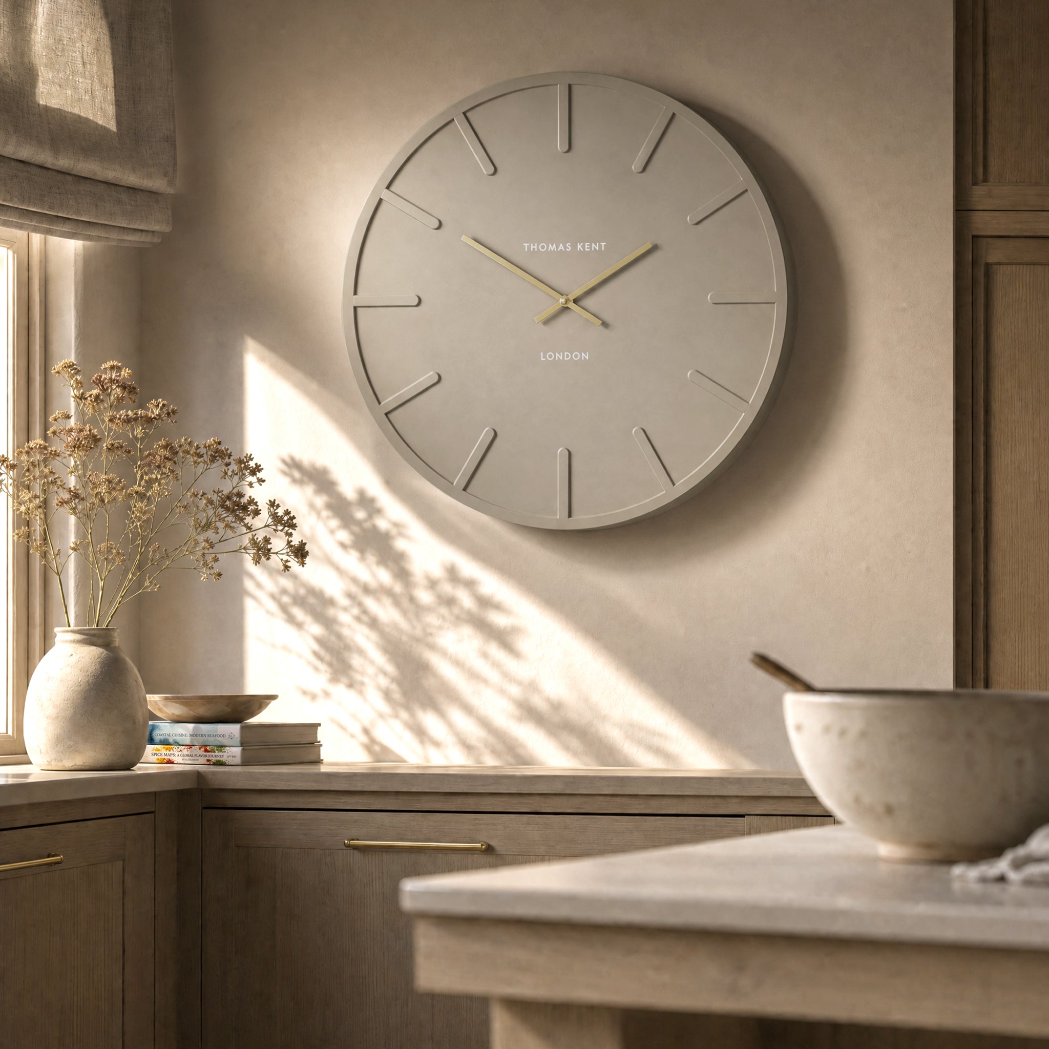 Larson Wall Clock in Grey