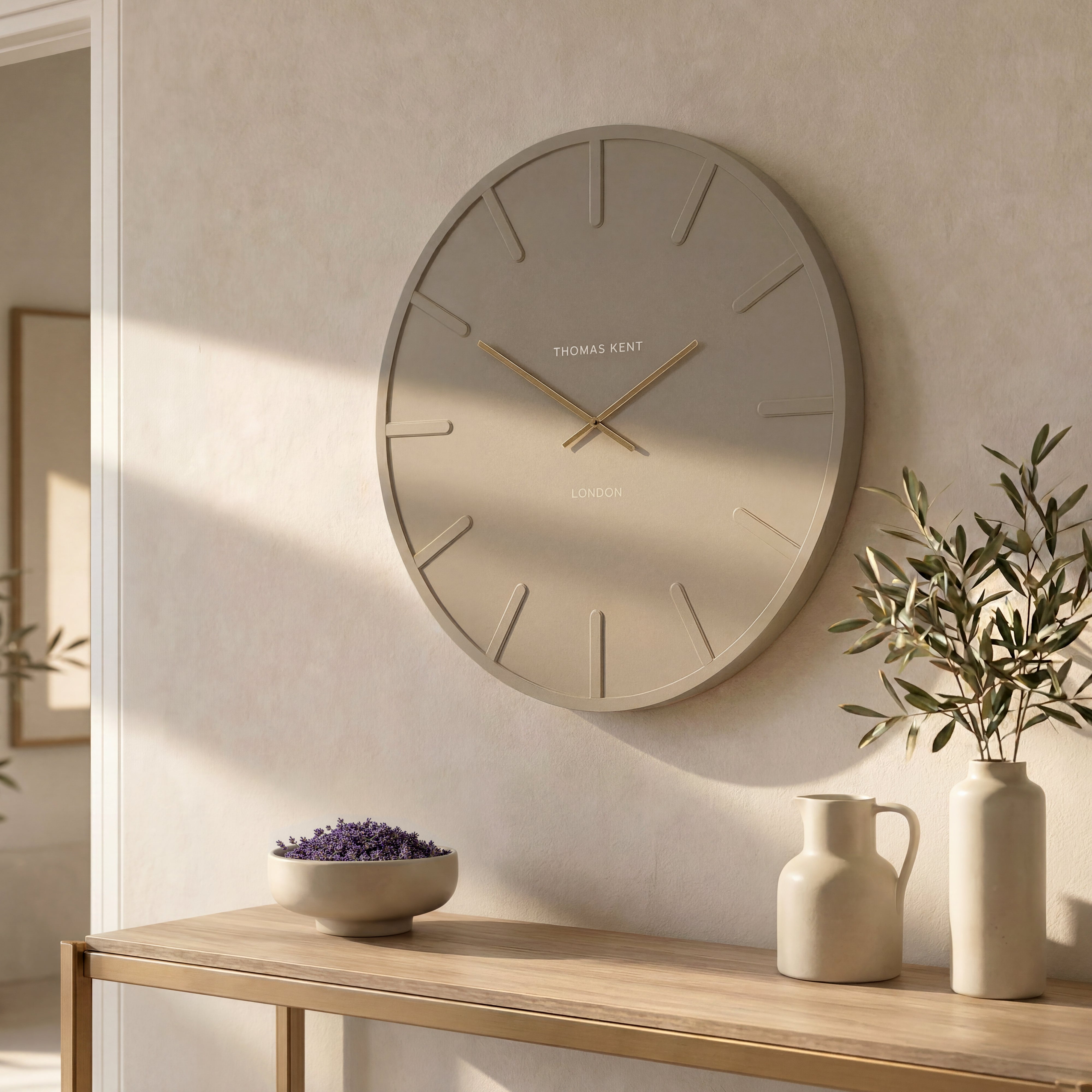Larson Wall Clock in Grey