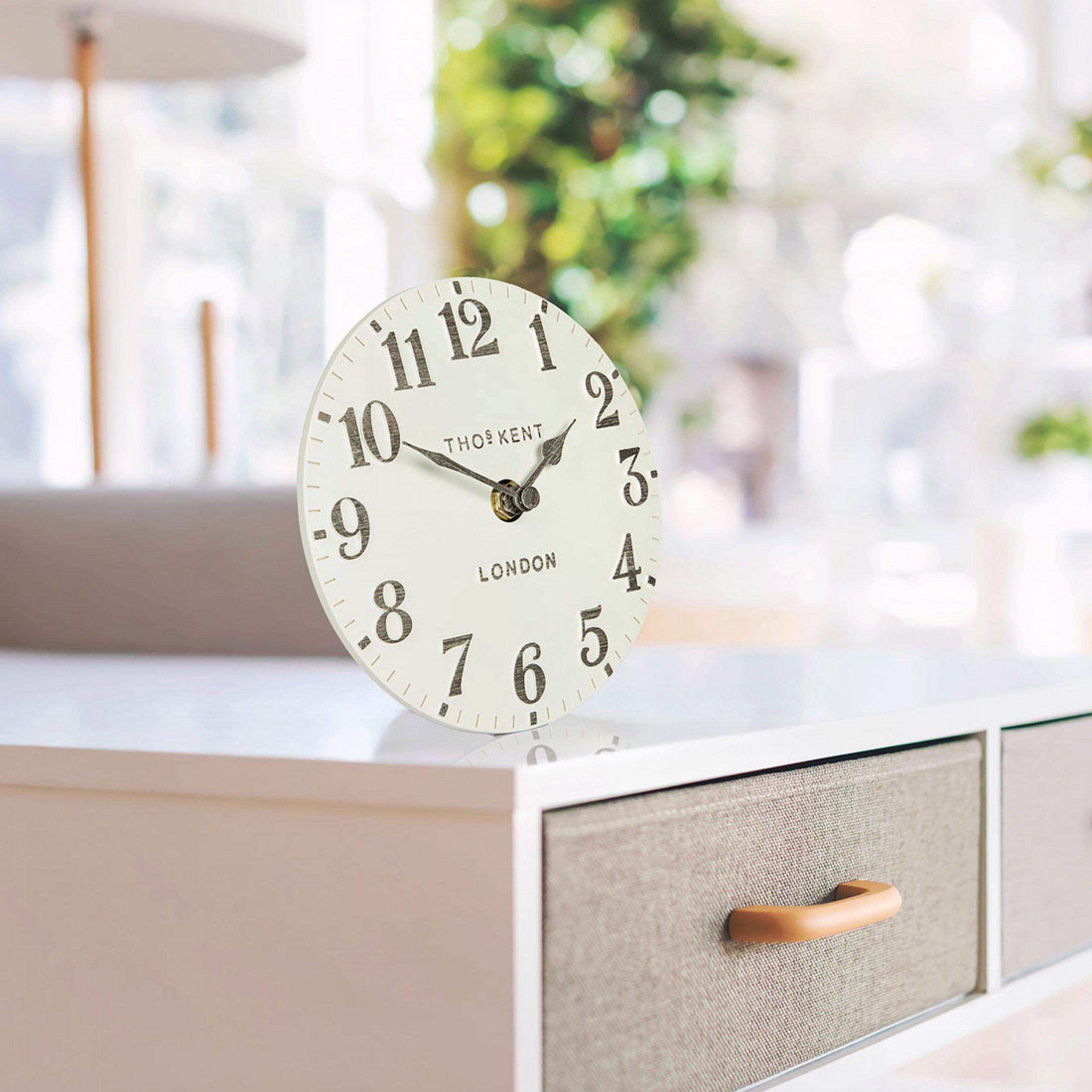 Arabic Mantel Clock in Limestone - Limestone